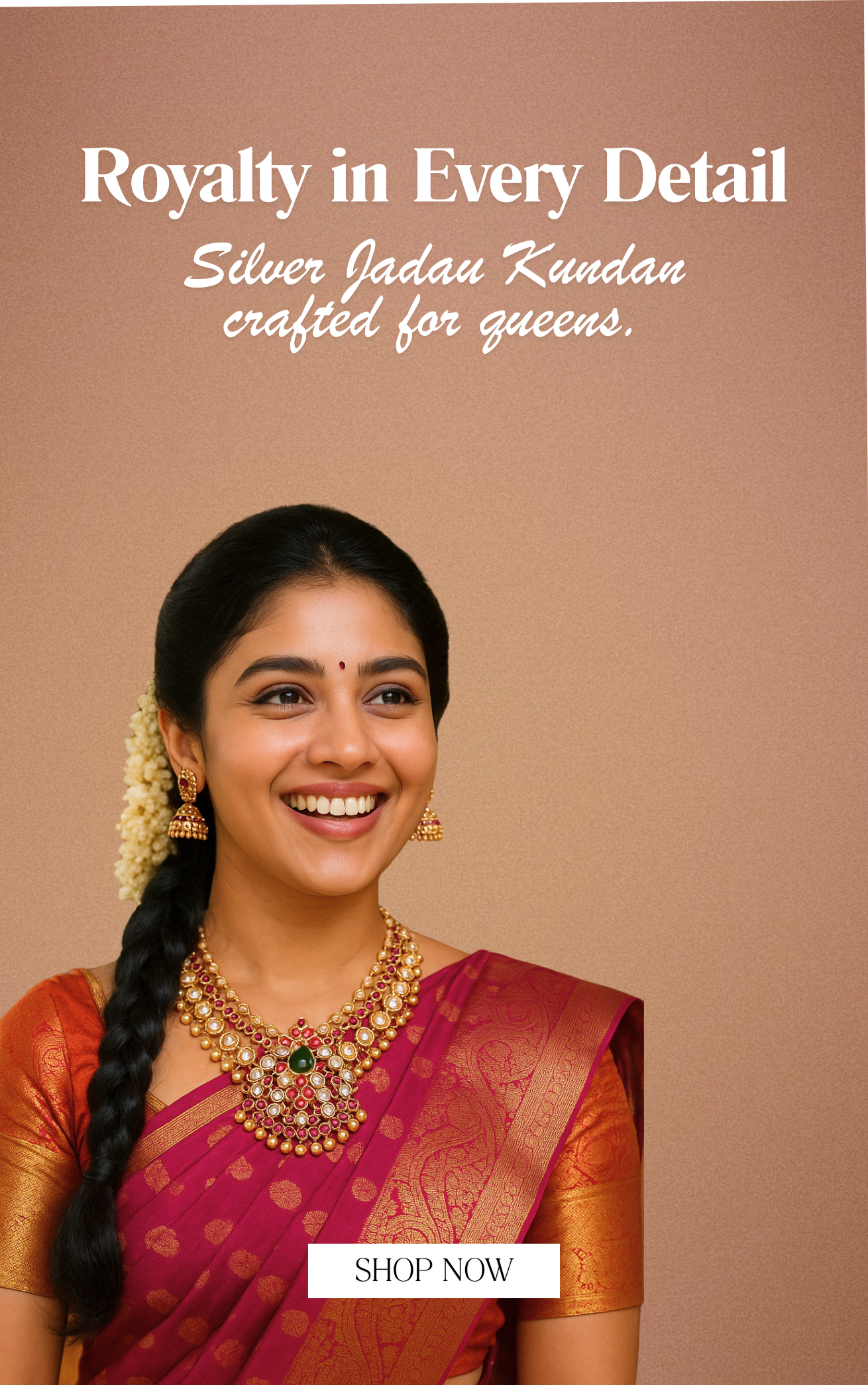 Silver Jadau kundan