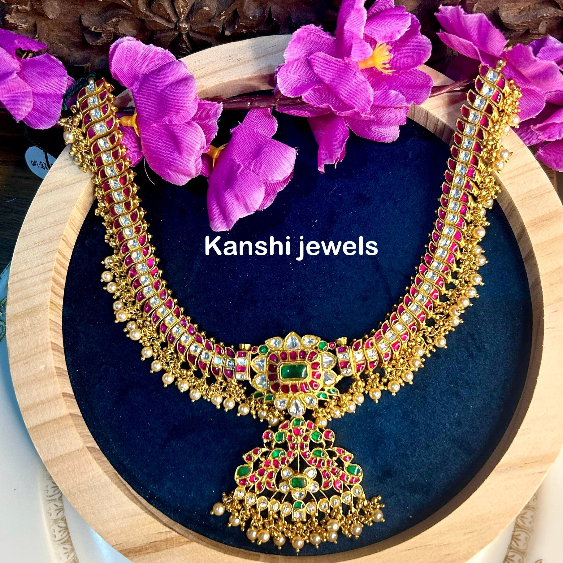 Silver Jadau Necklace