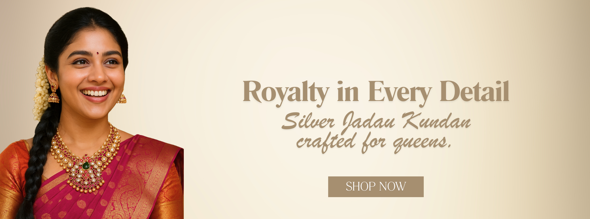 Silver Jadau kundan