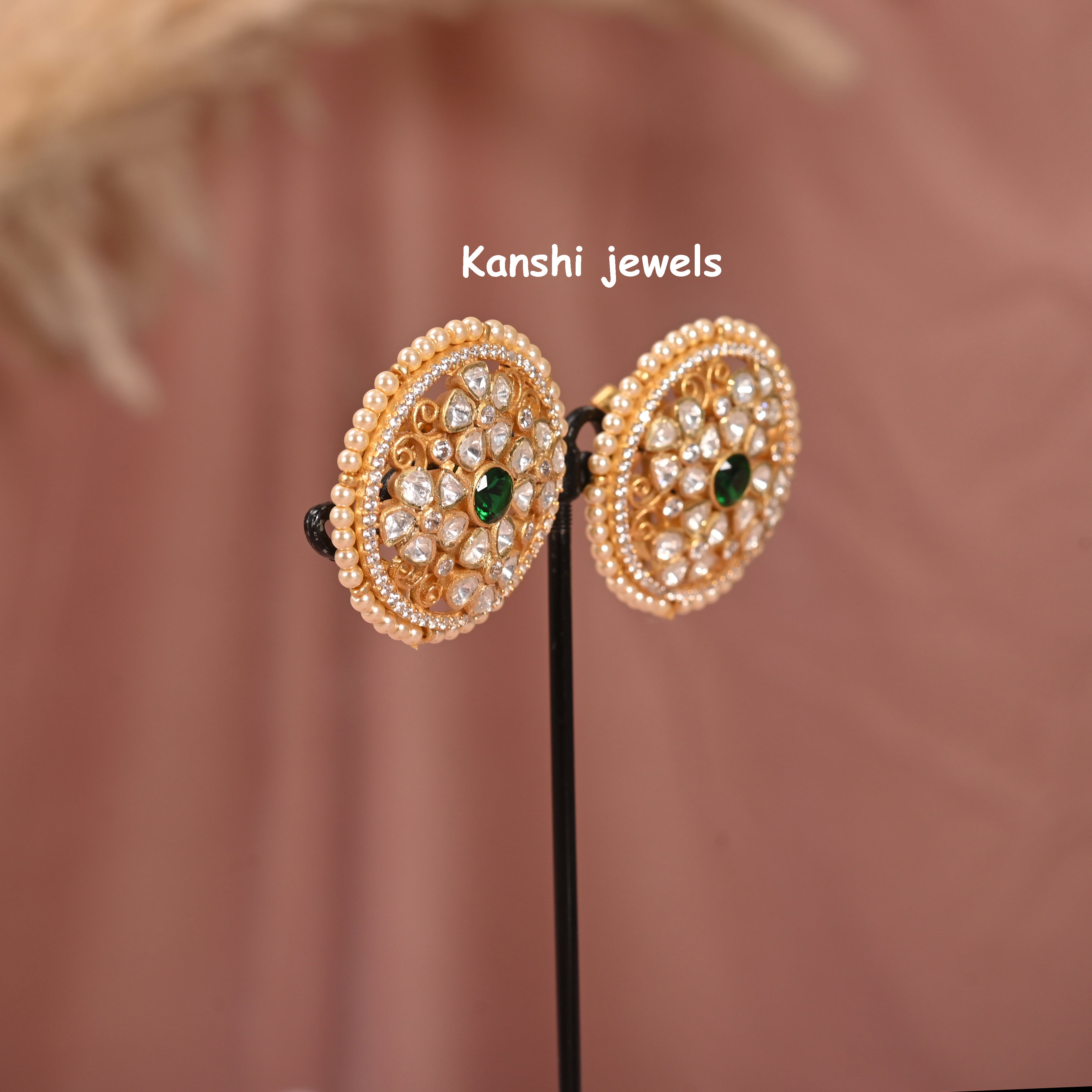 Silver moissanite studs