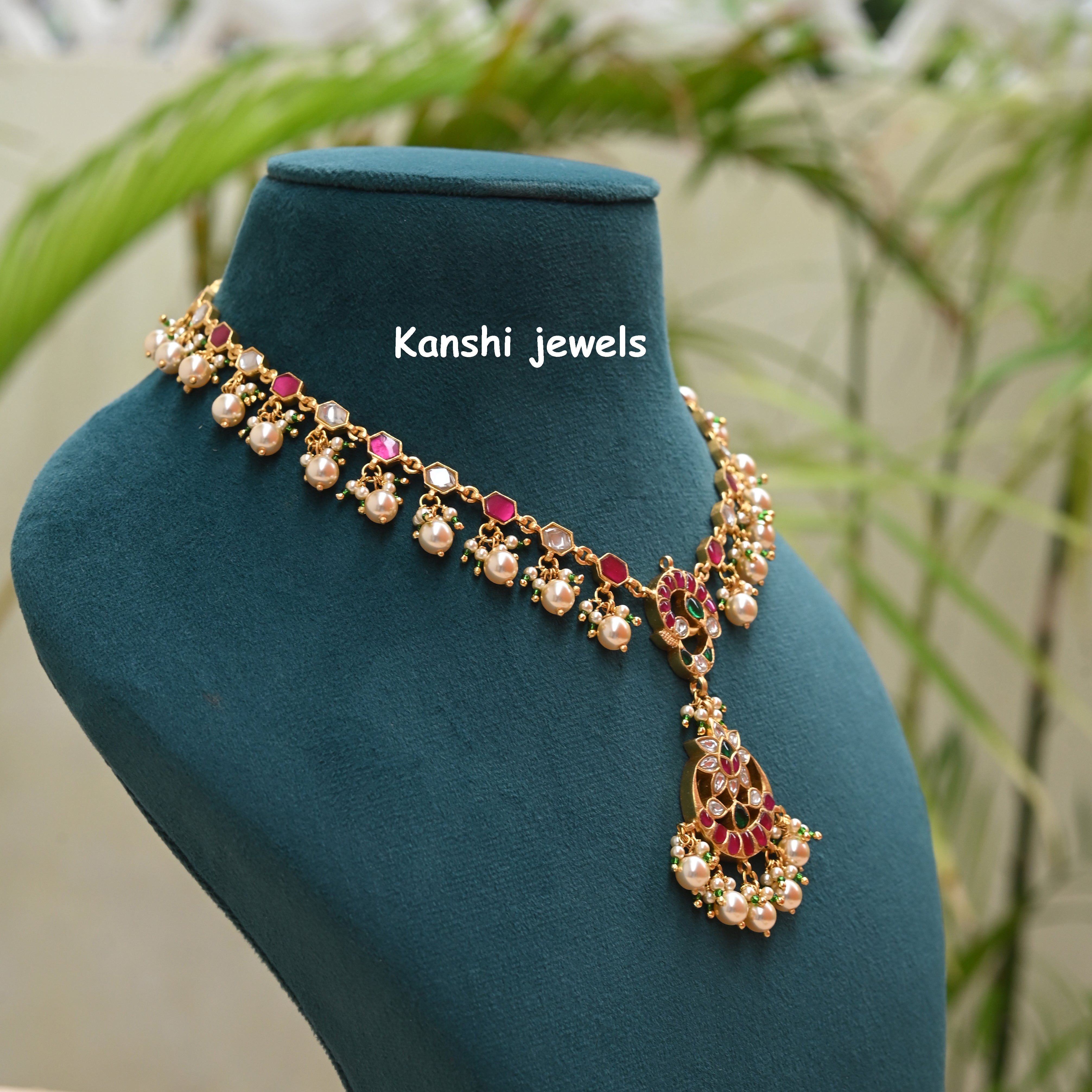Silver Jadau Choker