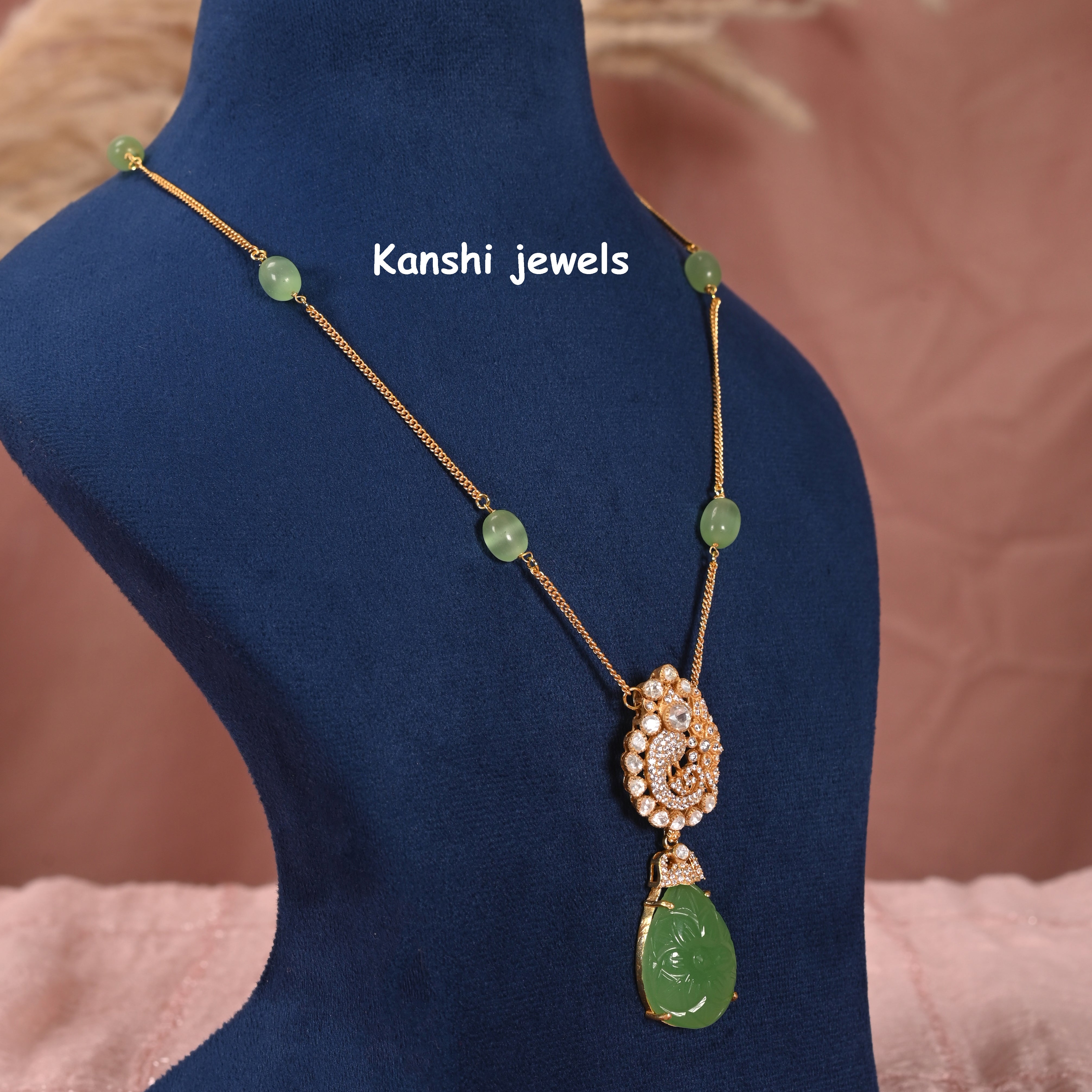 Silver moissanite chain necklace