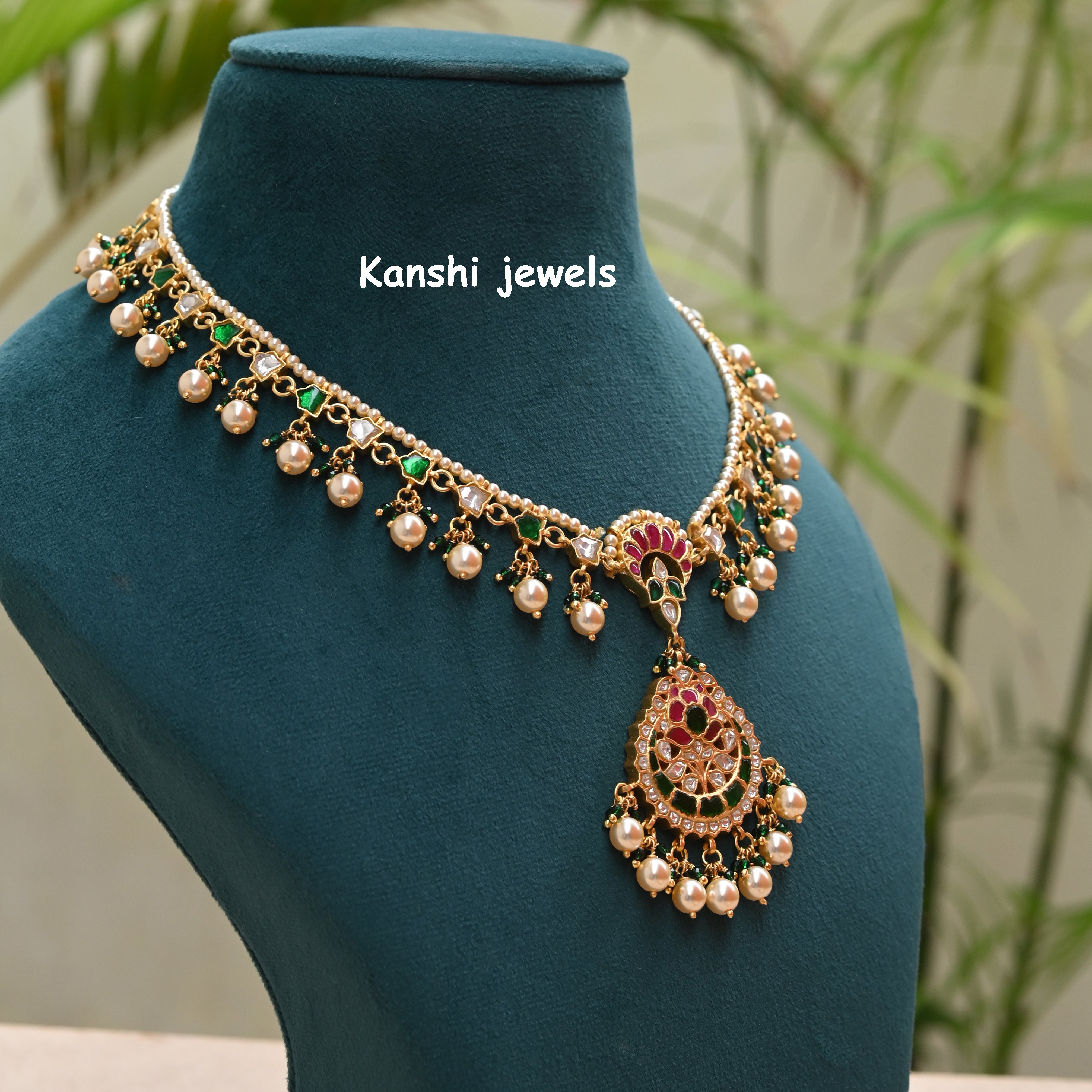 Silver Jadau Choker