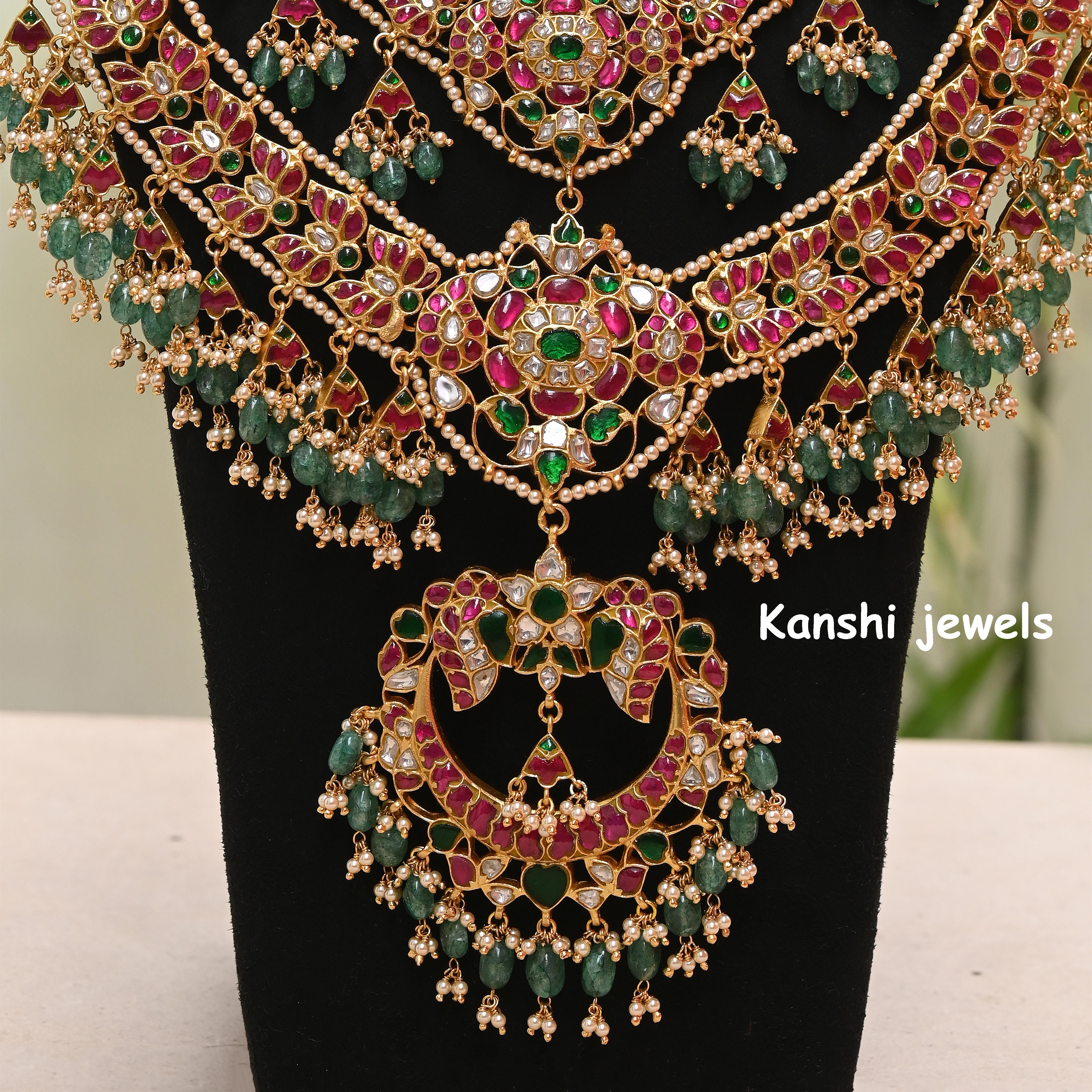 Silver Jadau Necklace