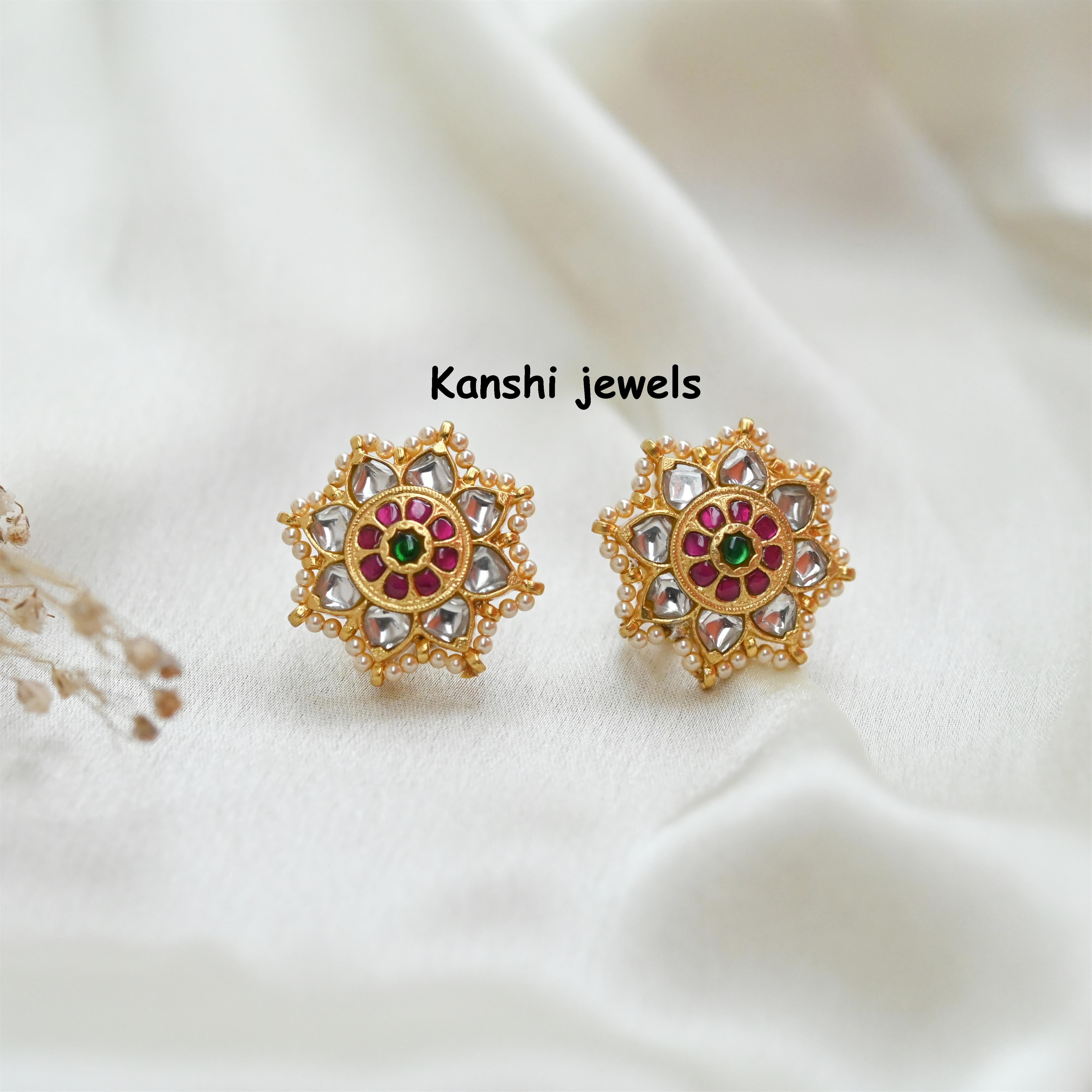 Silver Jadau Earrings