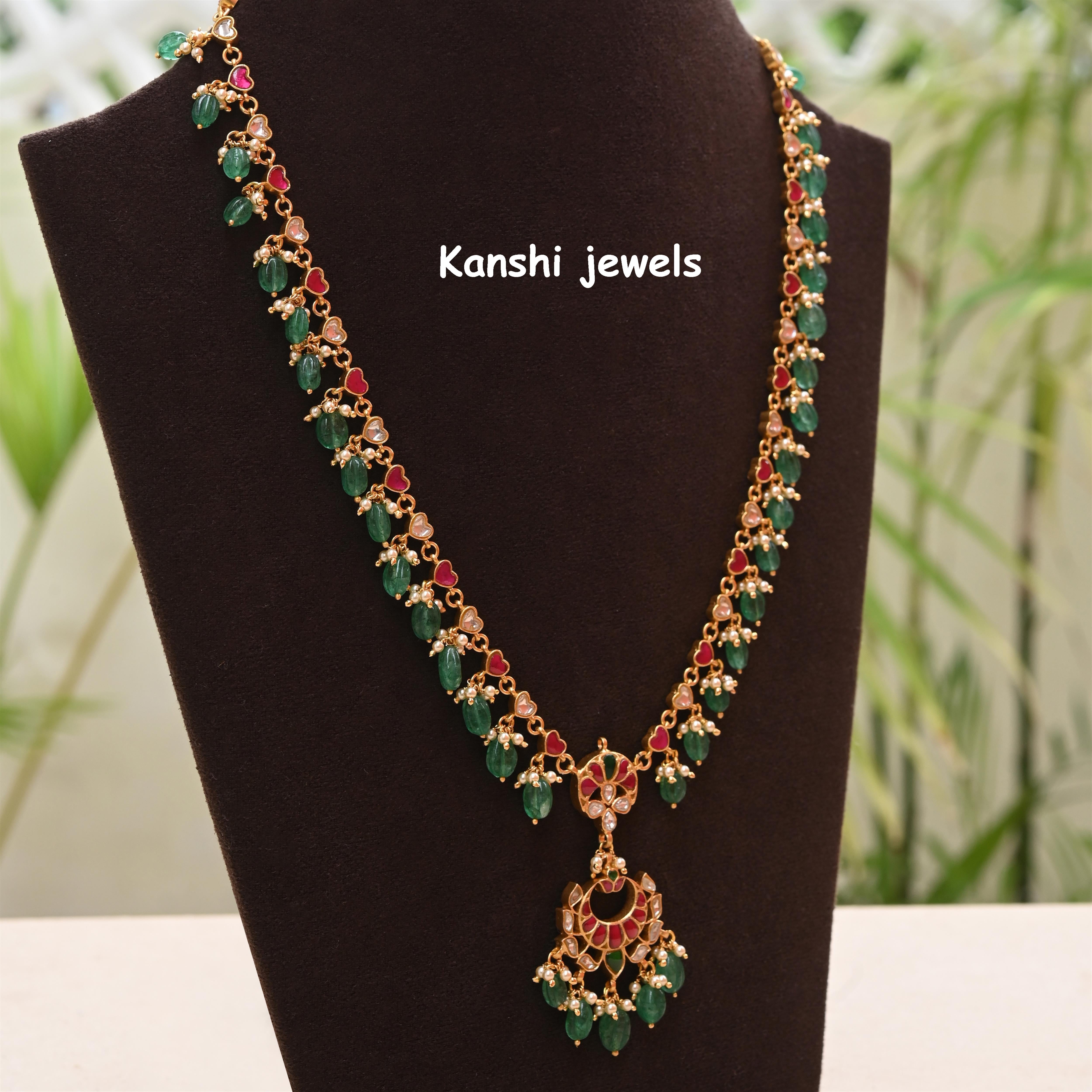 Silver Jadau Necklace