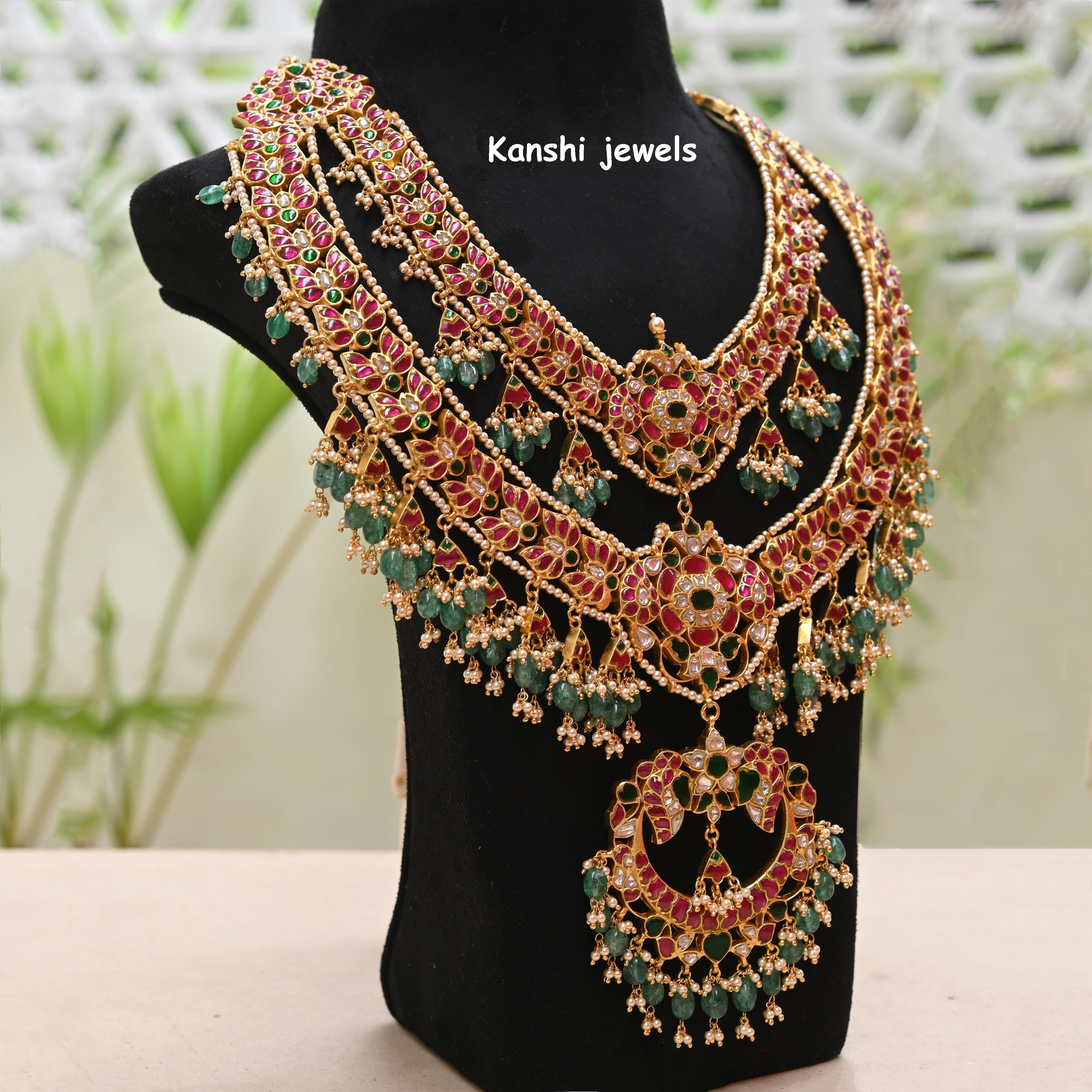 Silver Jadau Necklace