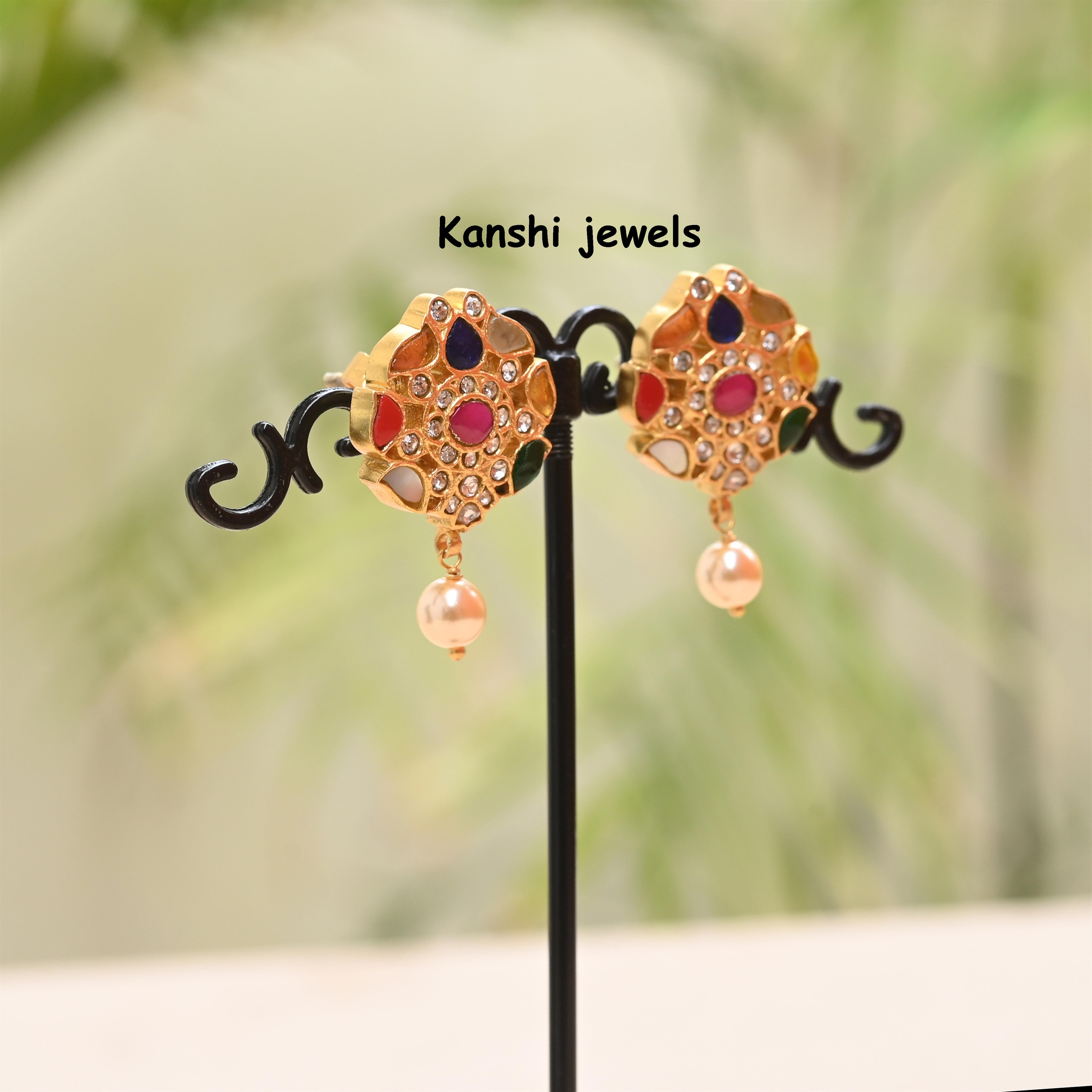 Silver Jadau Earrings