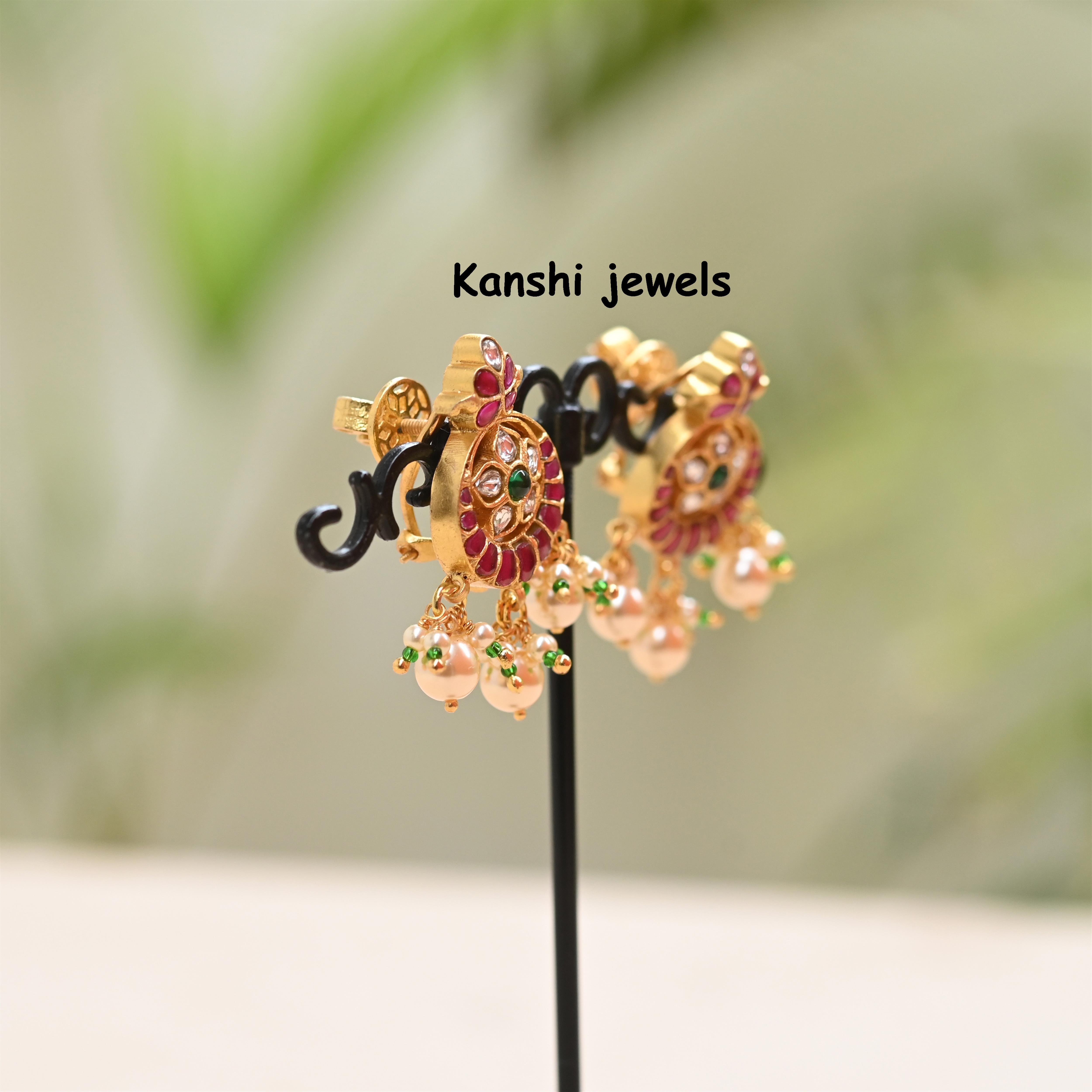 Silver Jadau Earrings