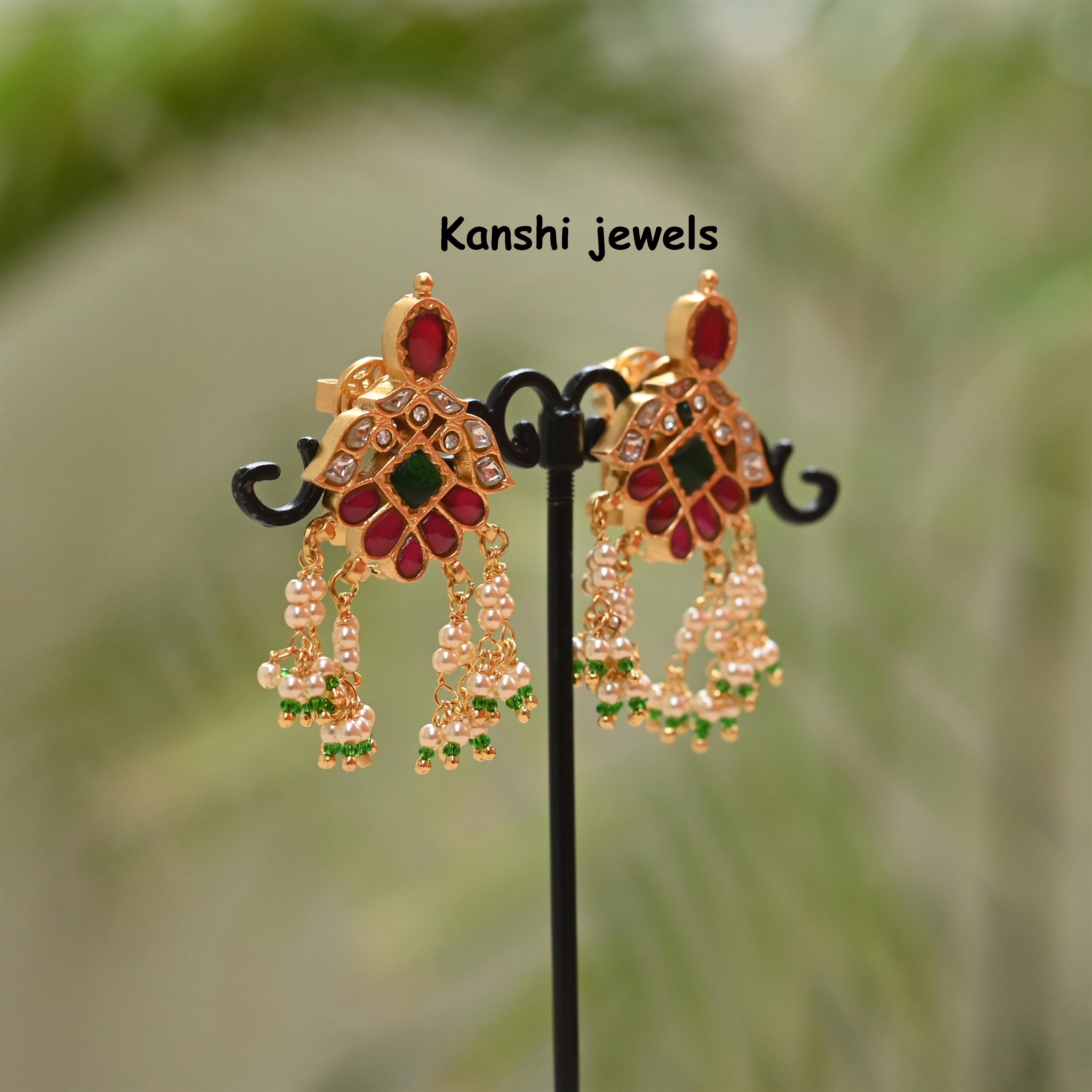 Silver Jadau Earrings