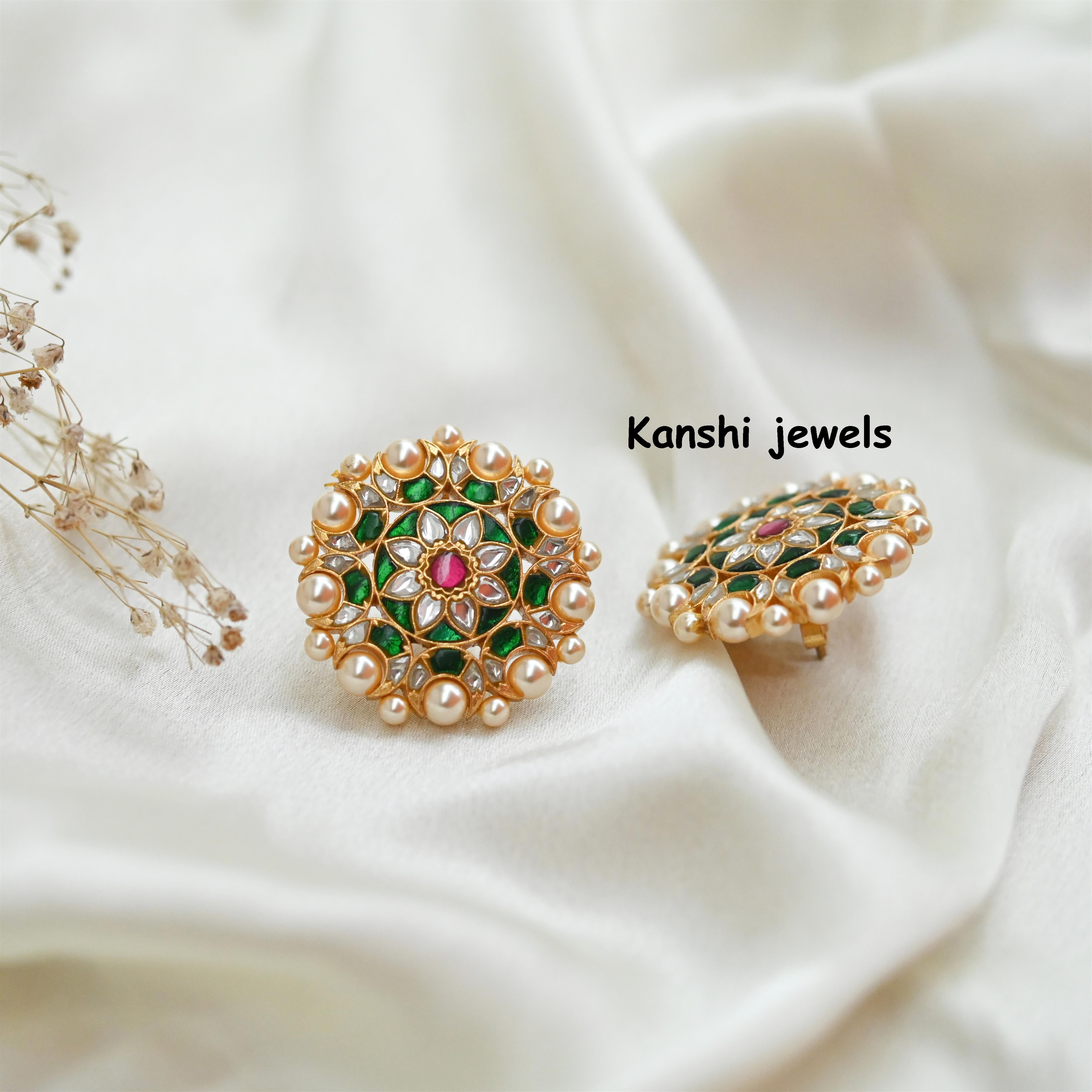 Silver Jadau Earrings