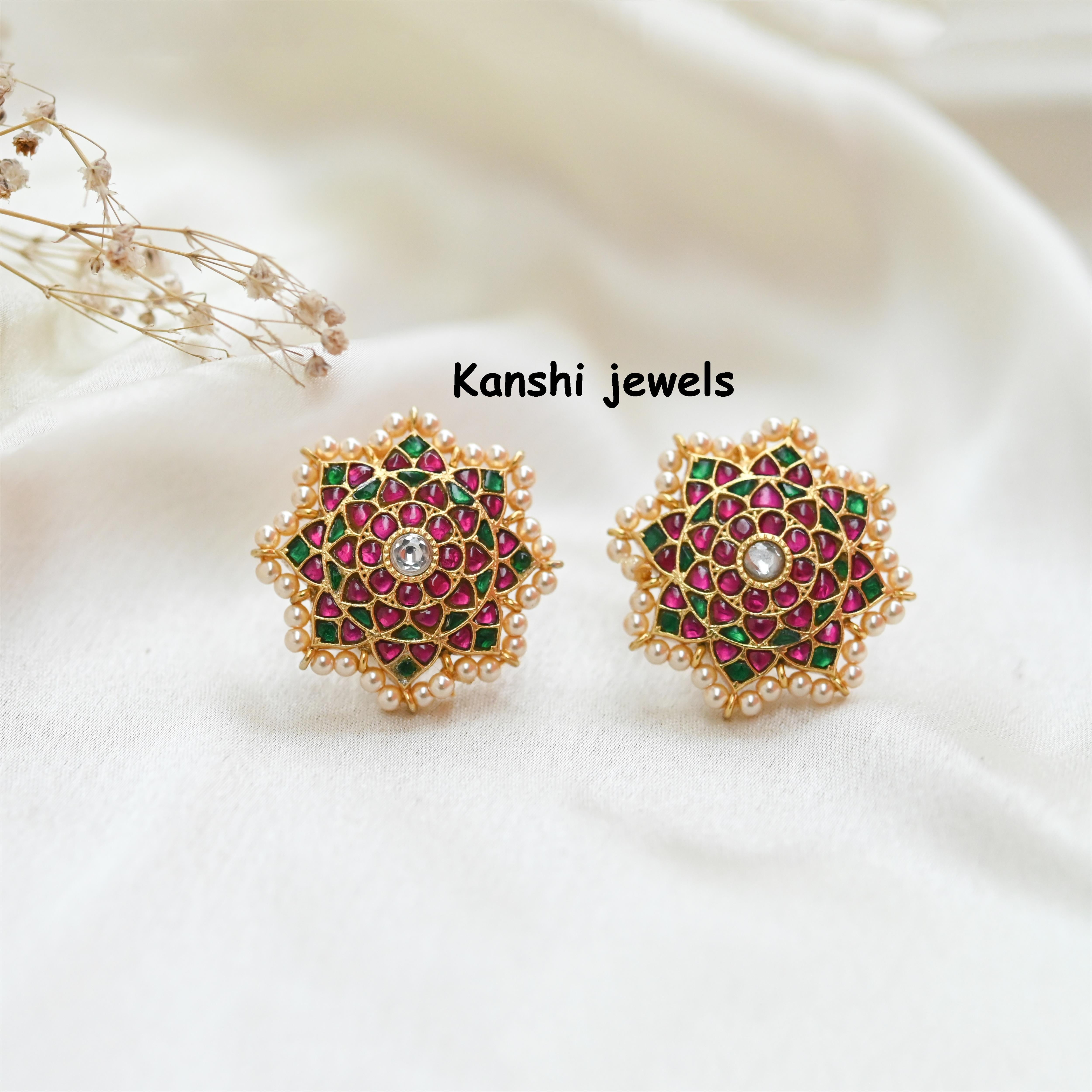Silver Jadau Earrings