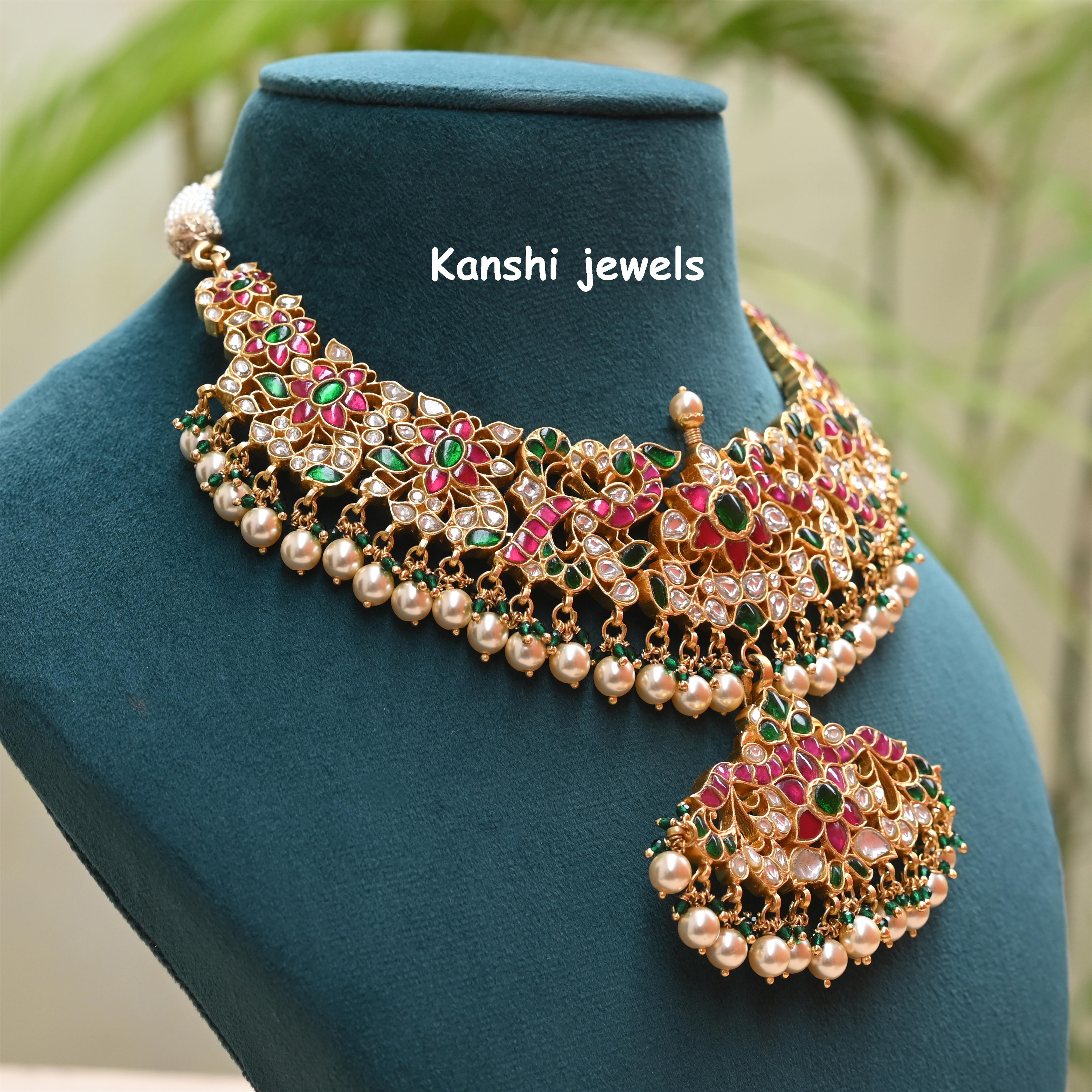 Silver Jadau Necklace