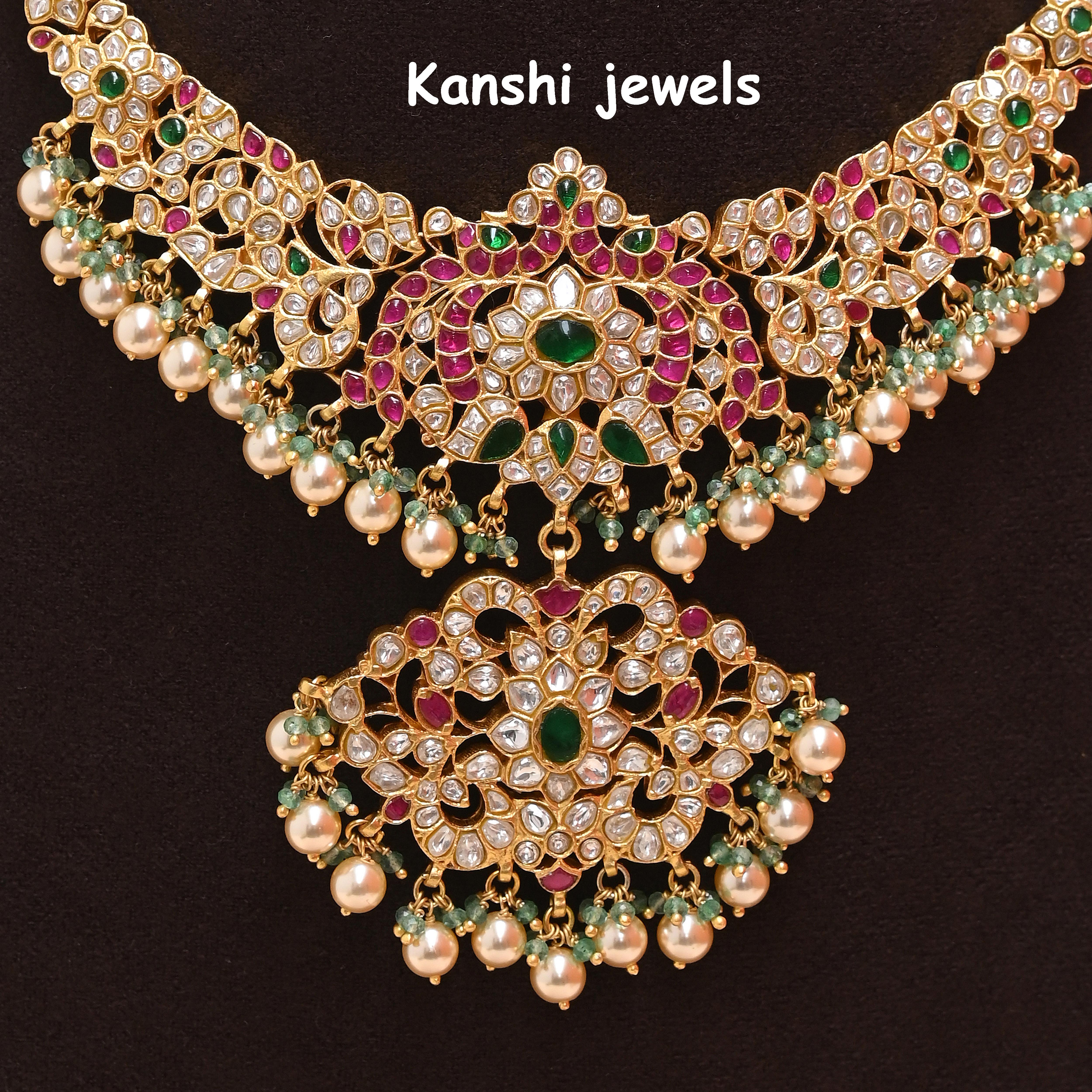 Silver Jadau Necklace