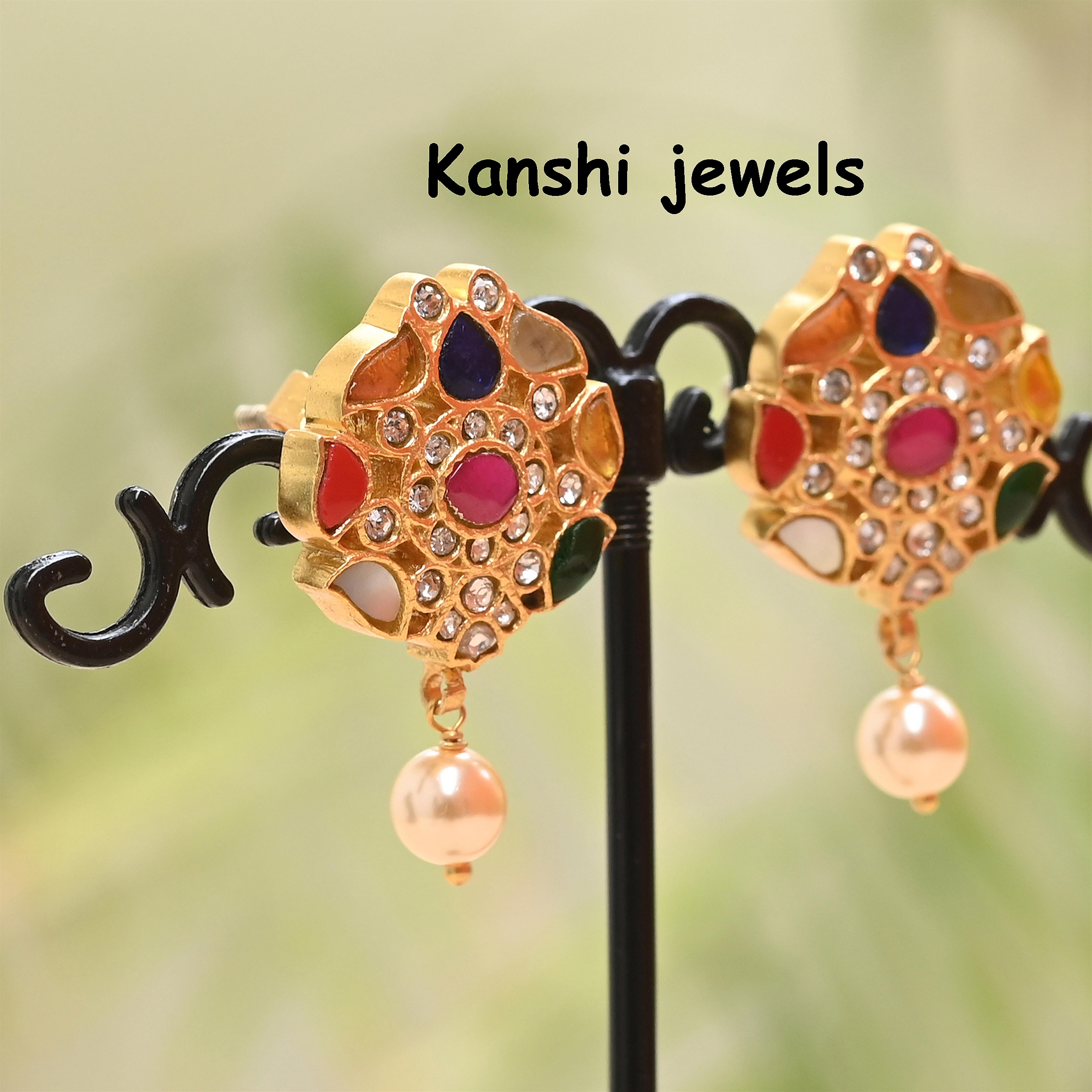 Silver Jadau Earrings