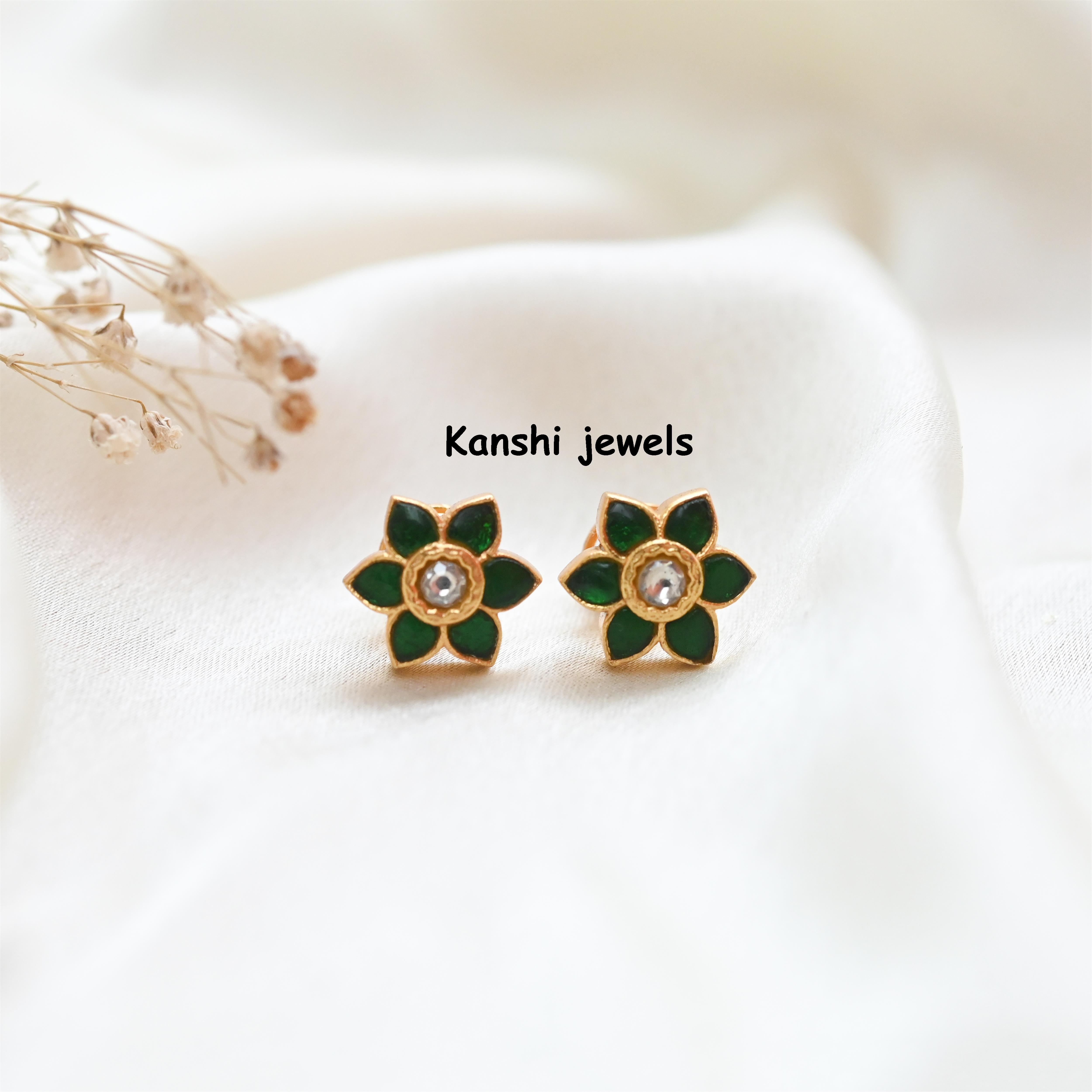 Silver Jadau Earrings