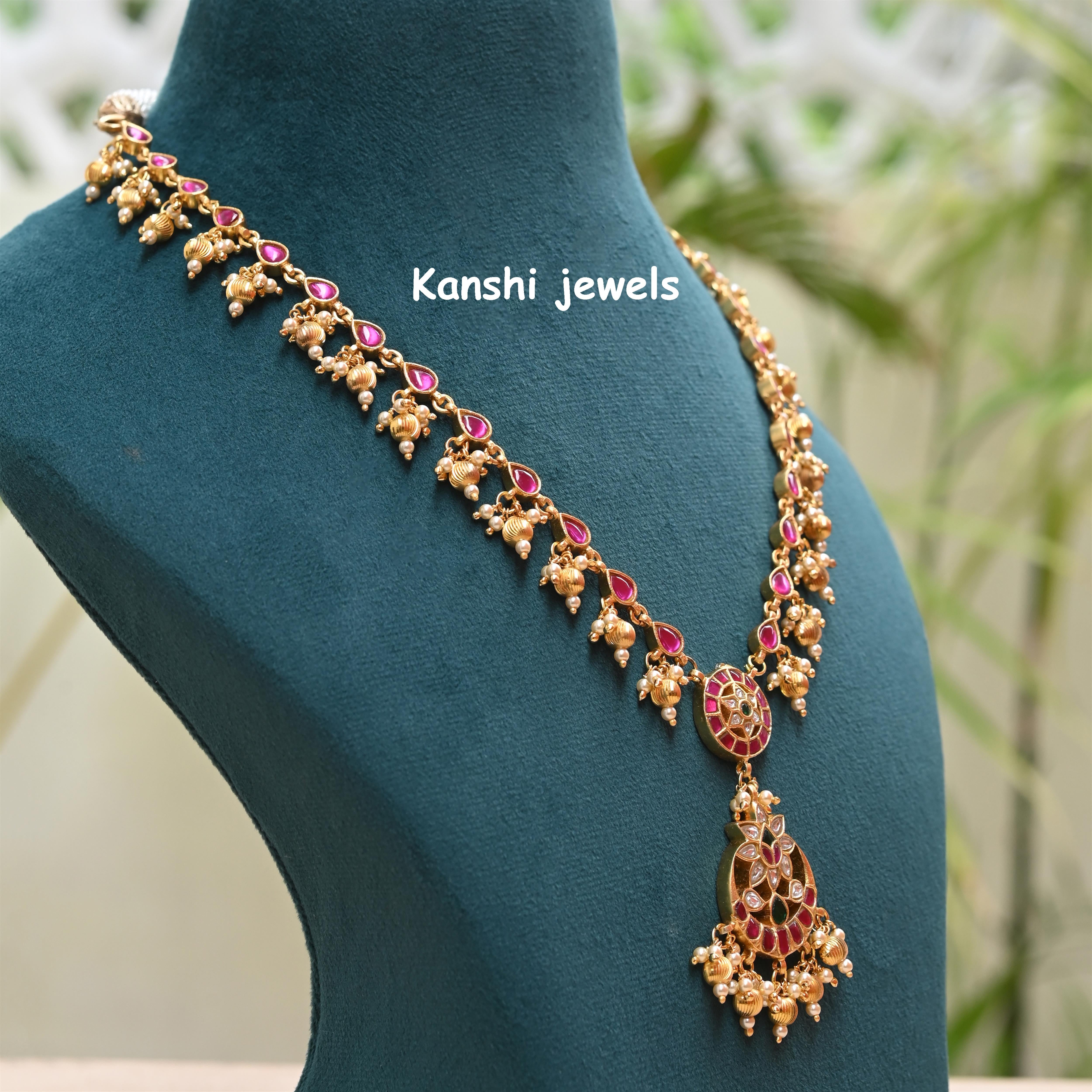 Silver Jadau Necklace