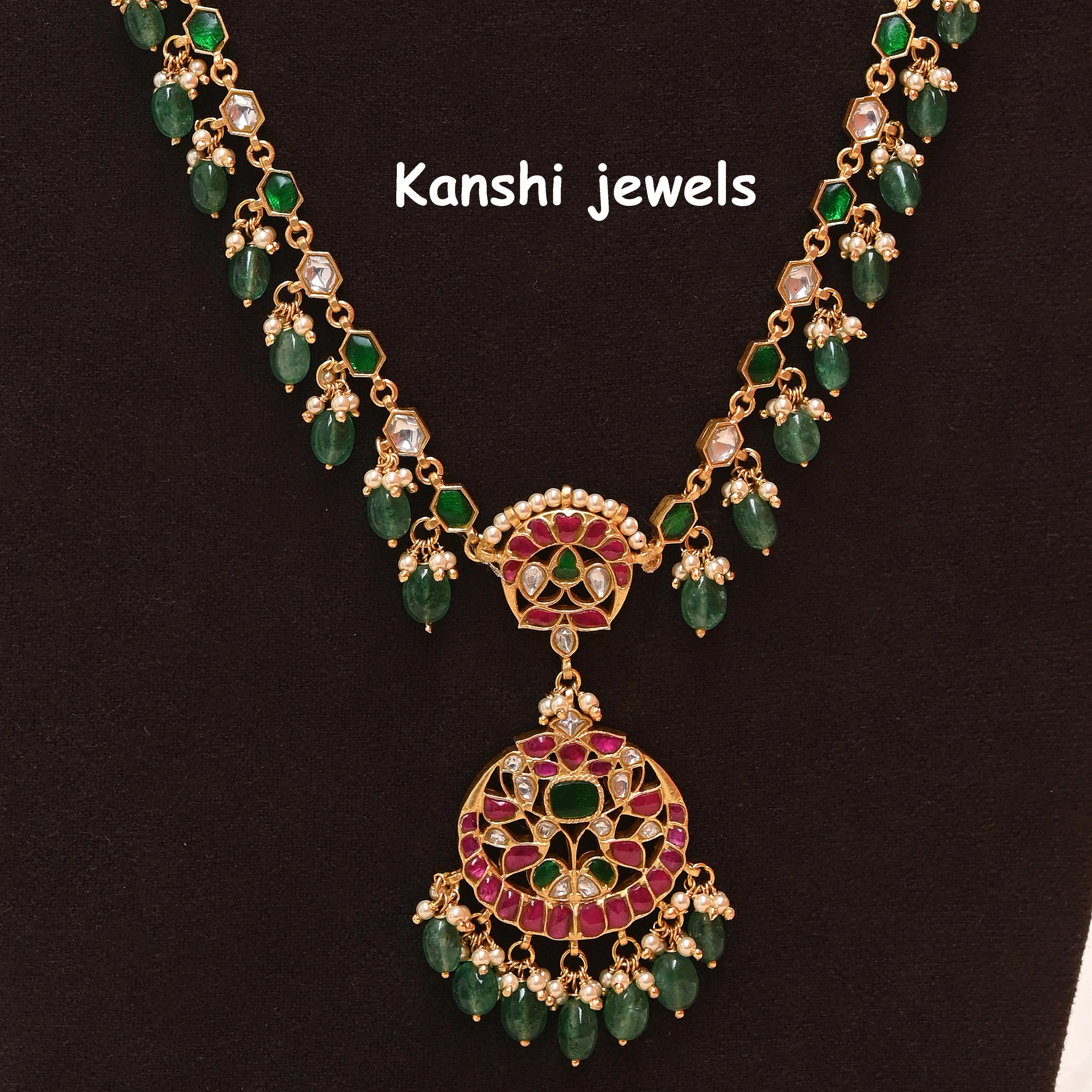 Silver Jadau Necklace