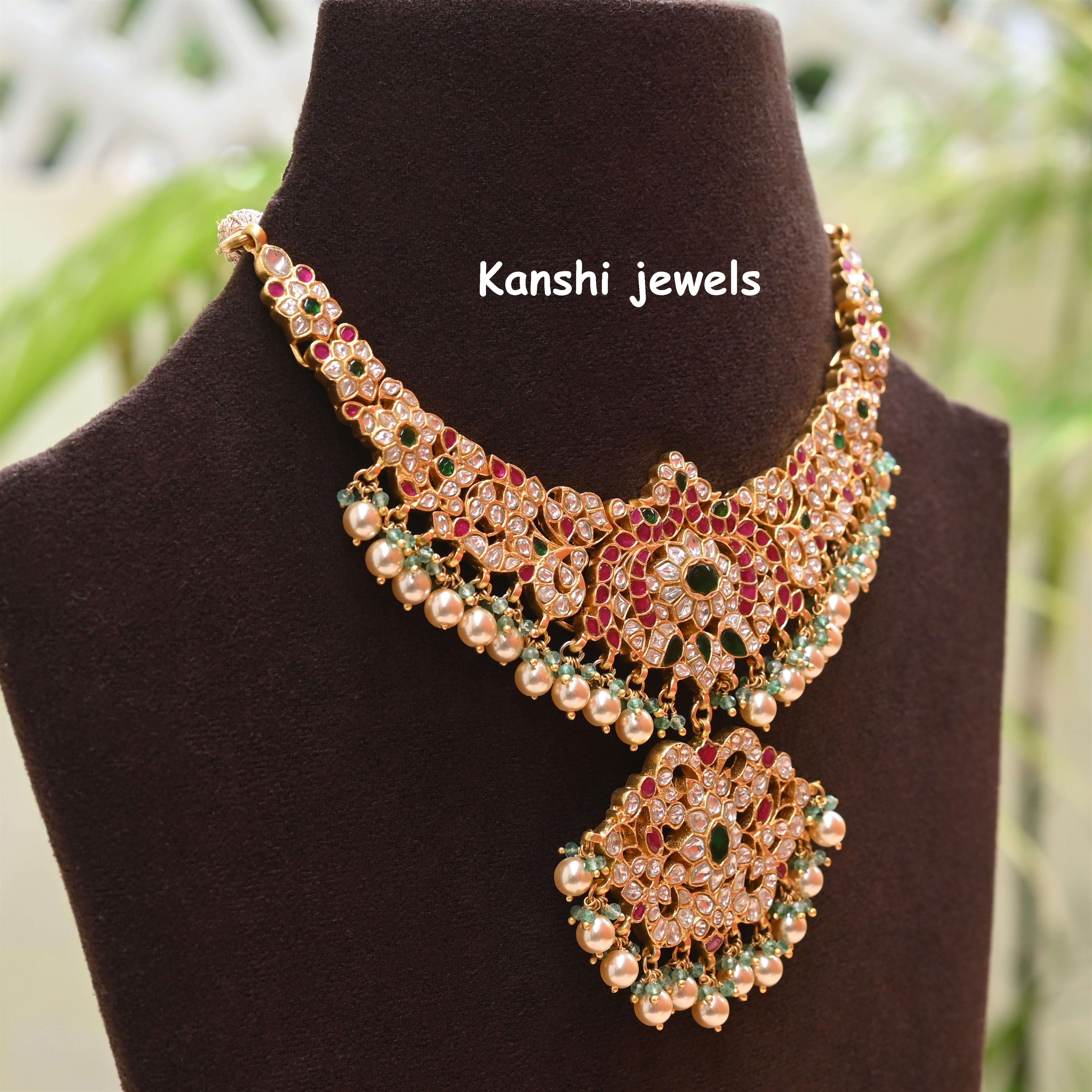 Silver Jadau Necklace