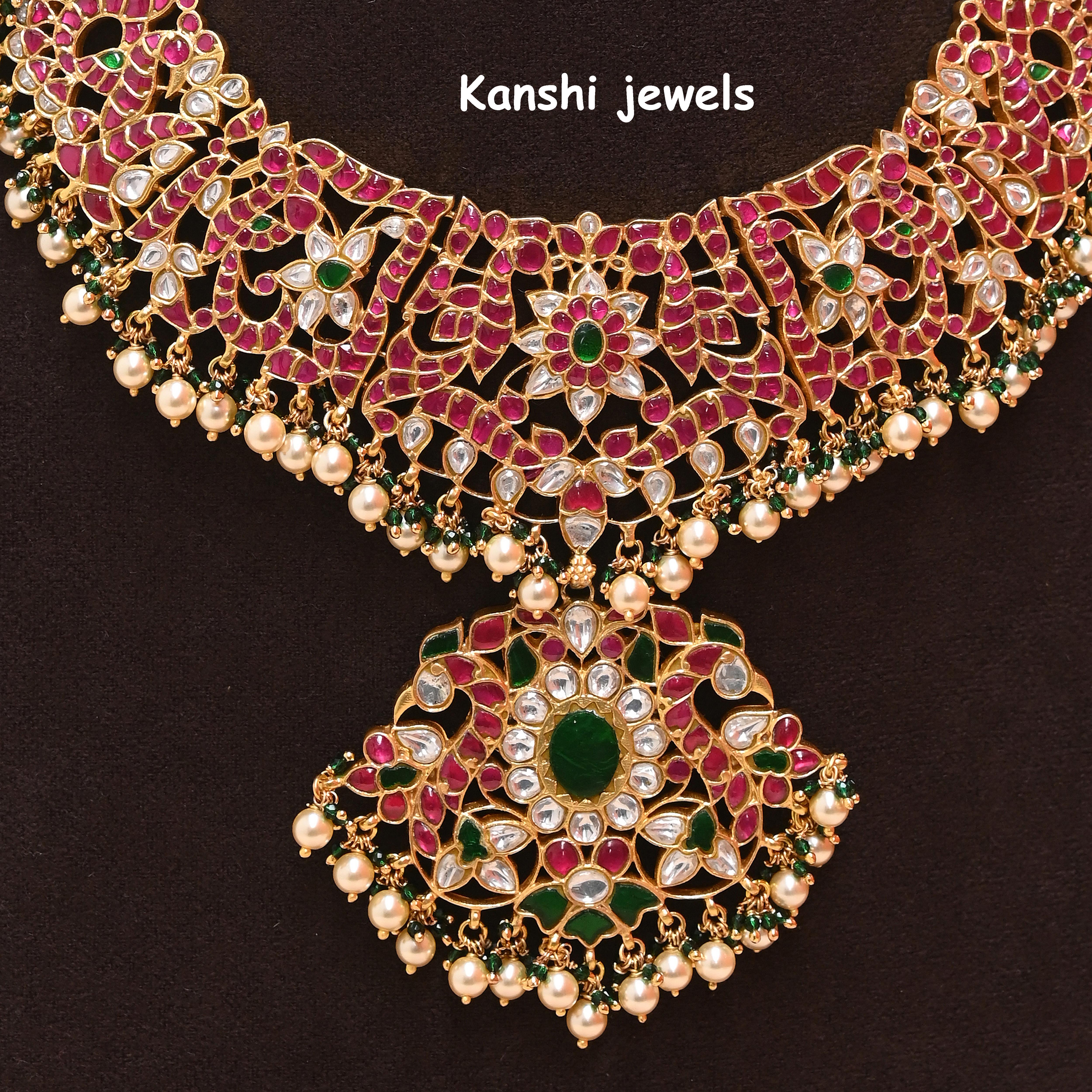 Silver Jadau Necklace