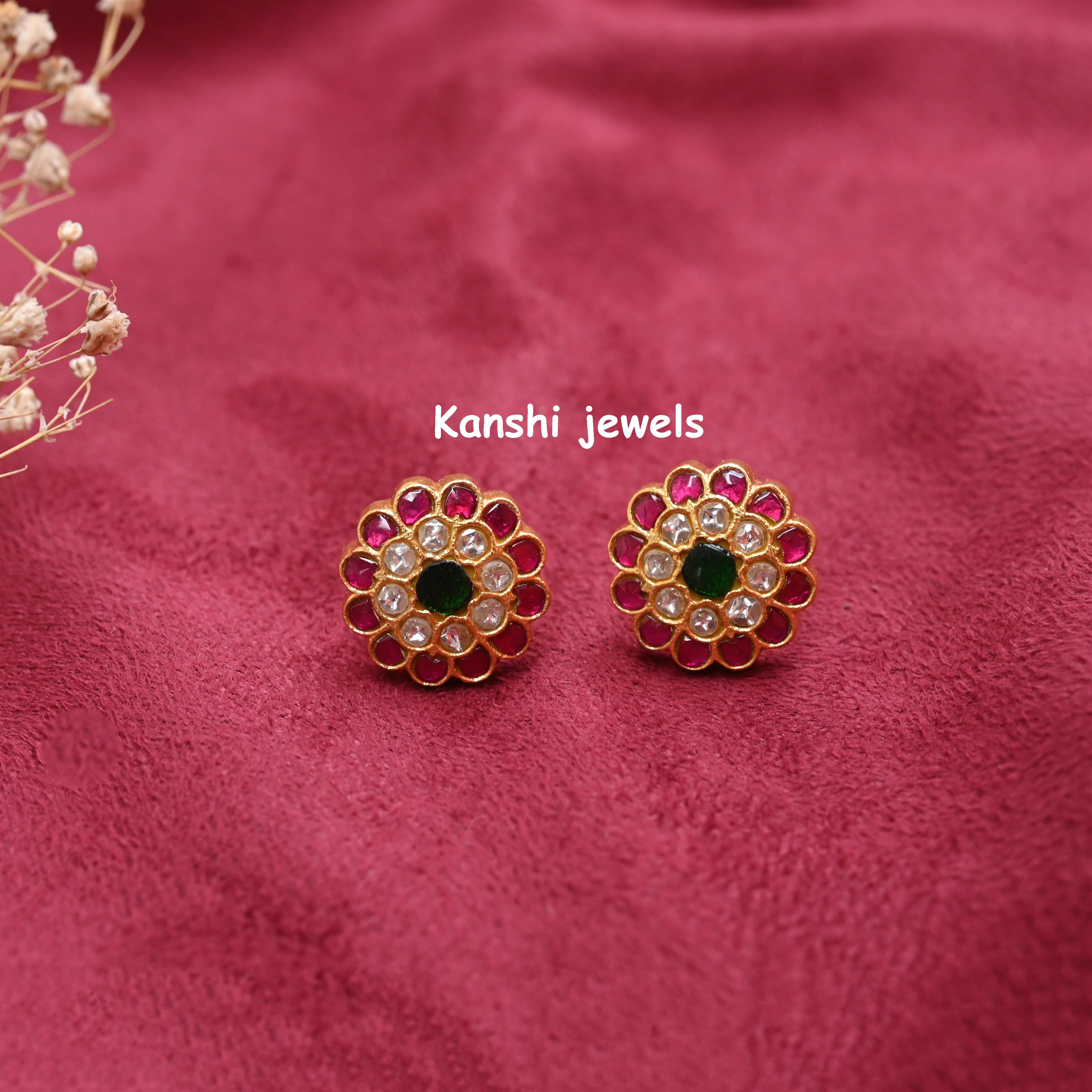 Silver Jadau Earrings