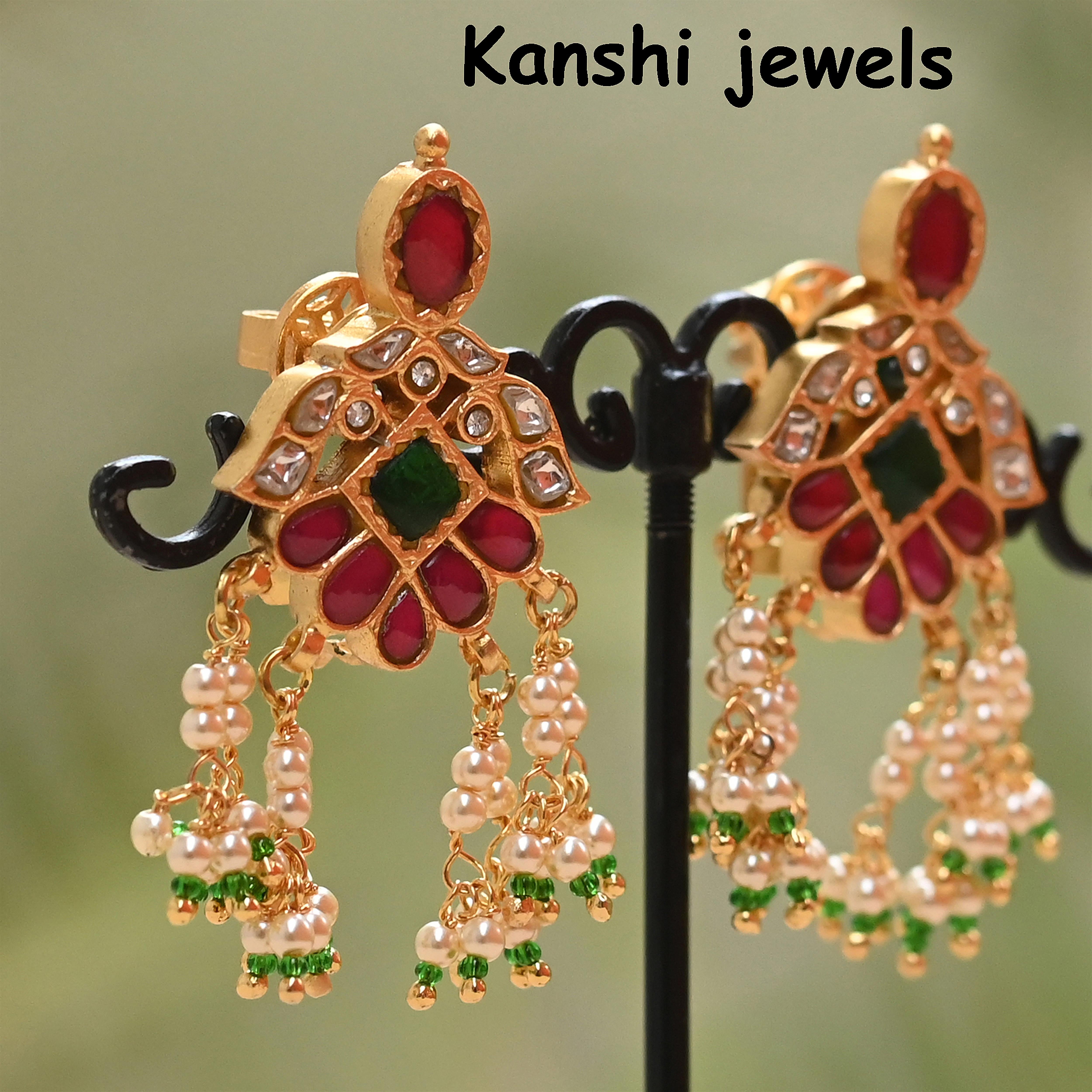 Silver Jadau Earrings