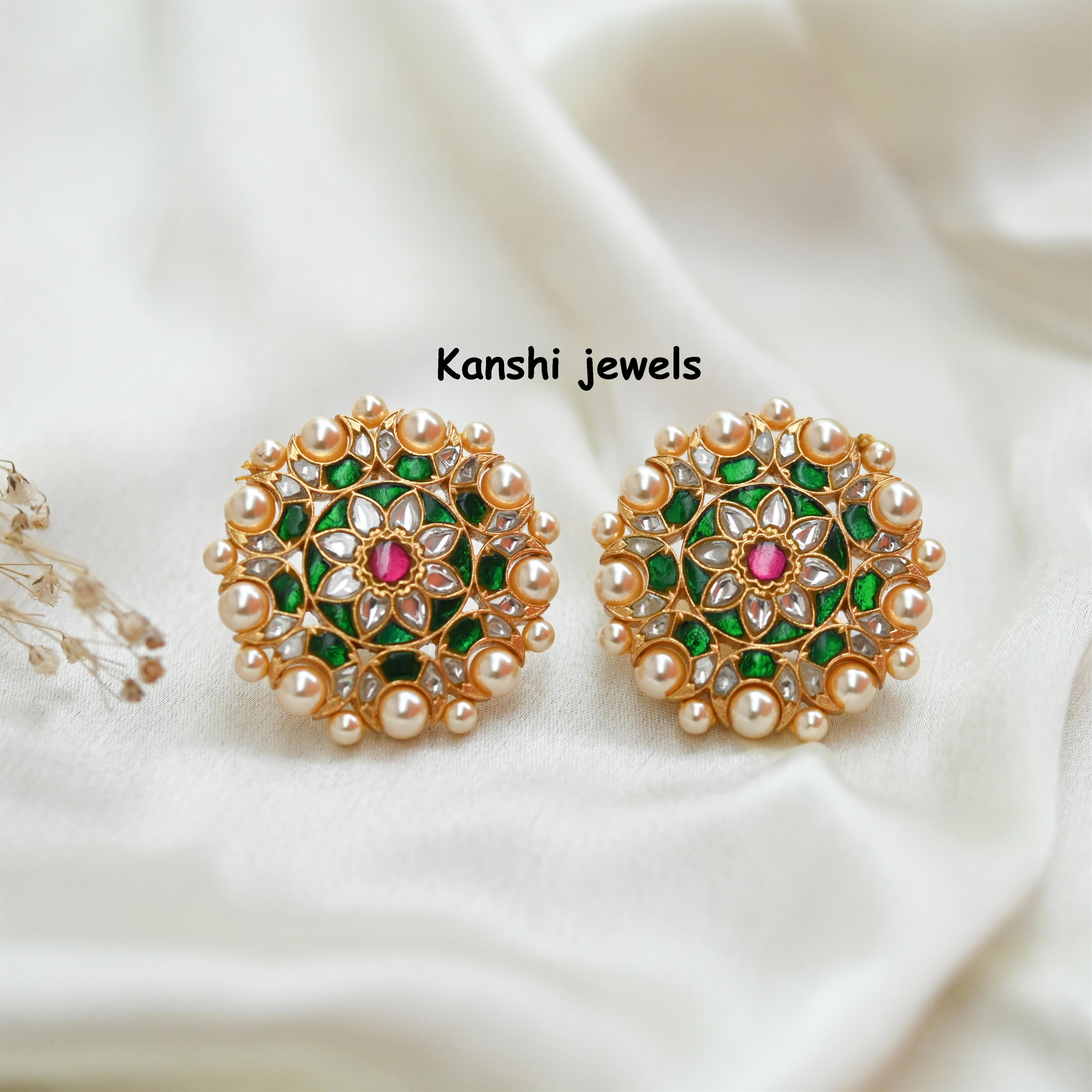 Silver Jadau Earrings