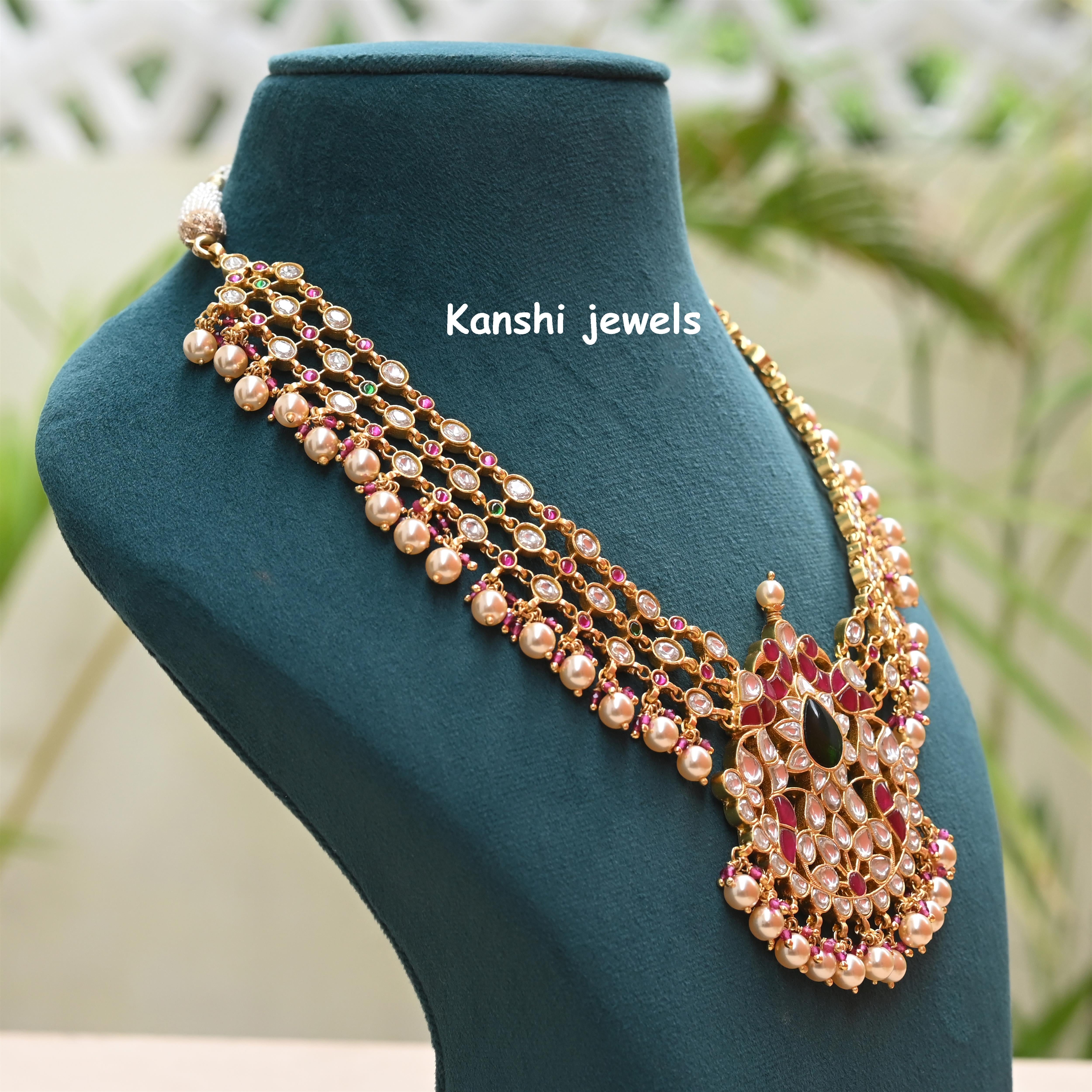Silver Jadau Necklace