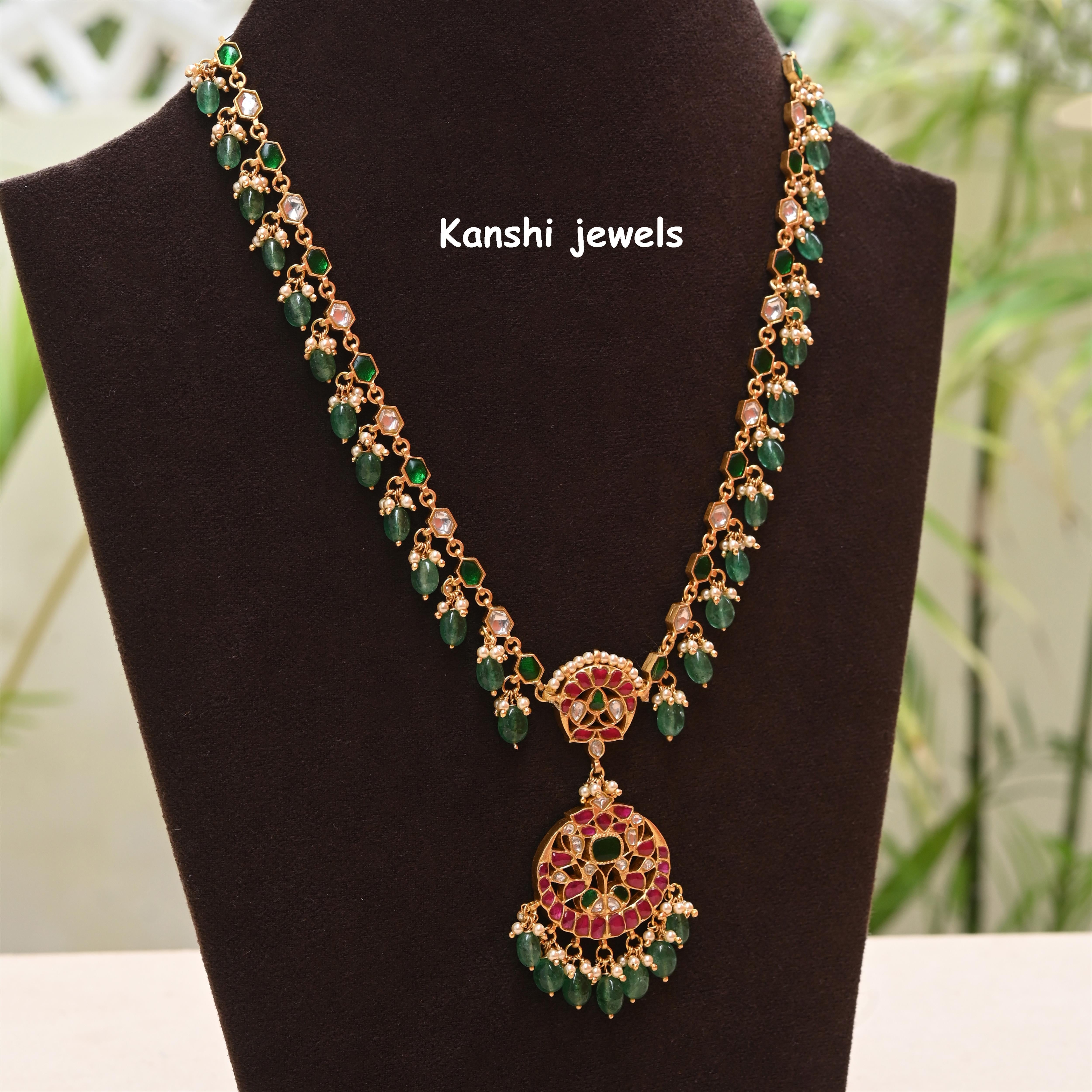 Silver Jadau Necklace