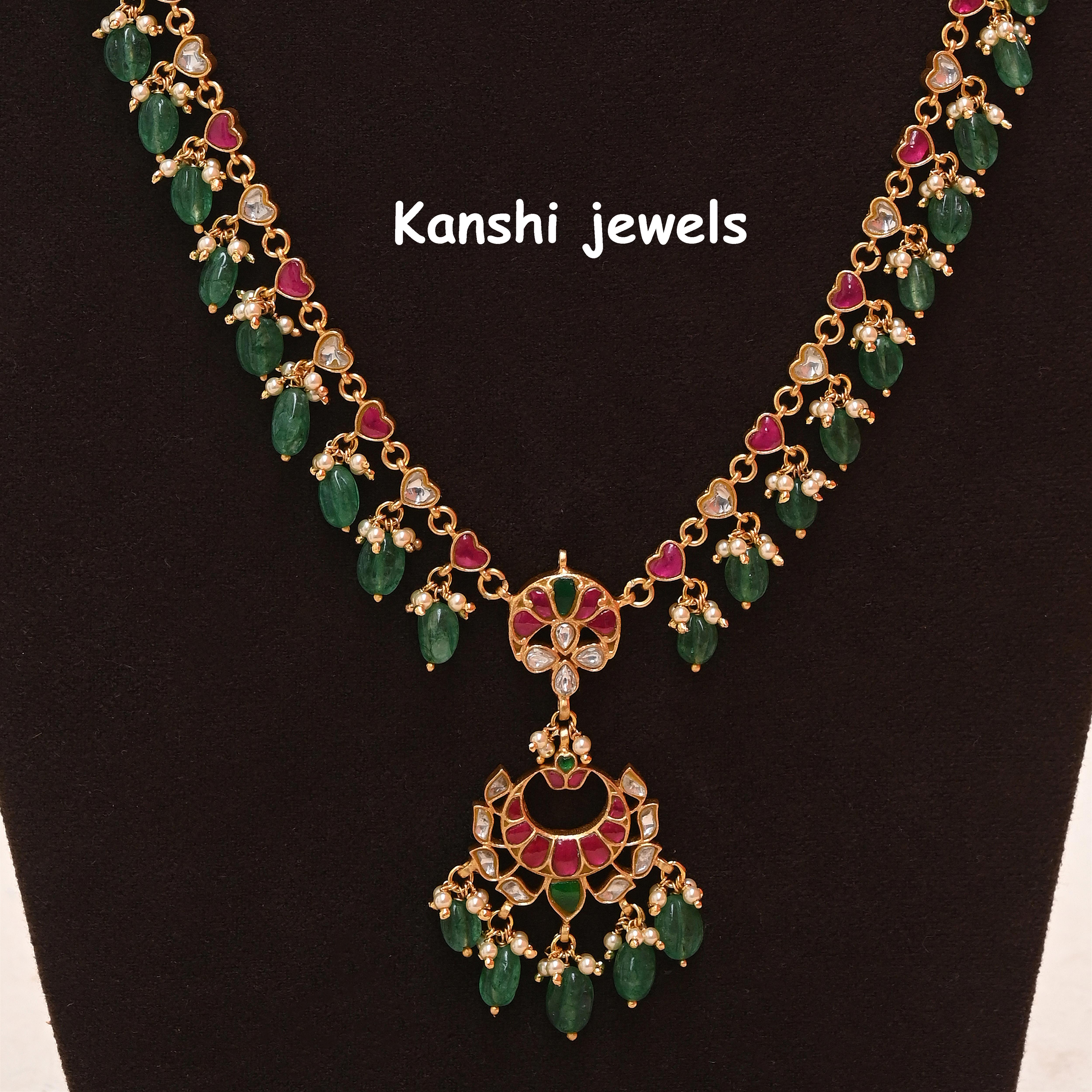 Silver Jadau Necklace