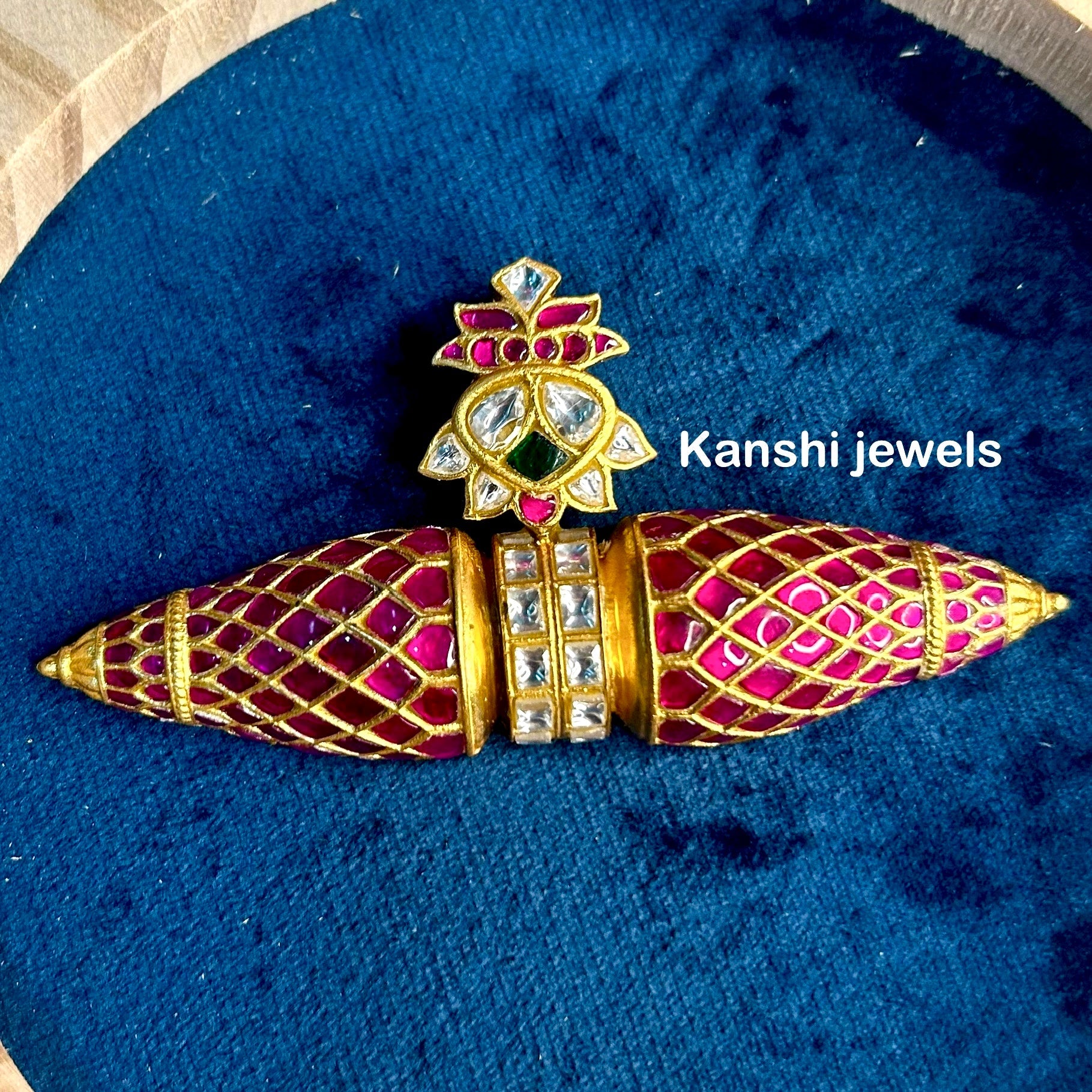 Silver Jadau Pendant