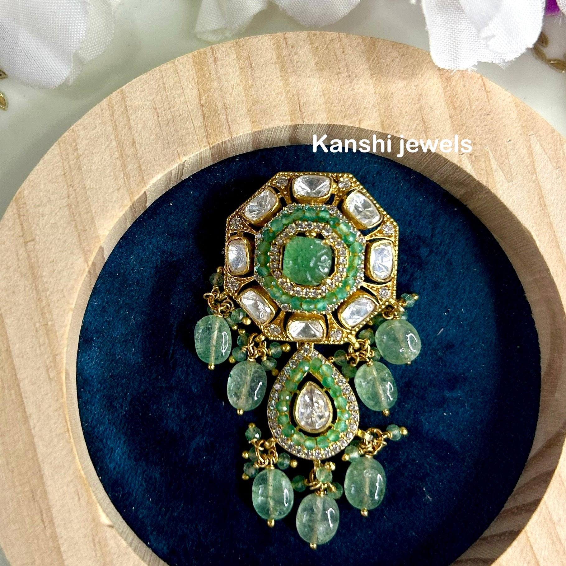 Silver moissanite pendant