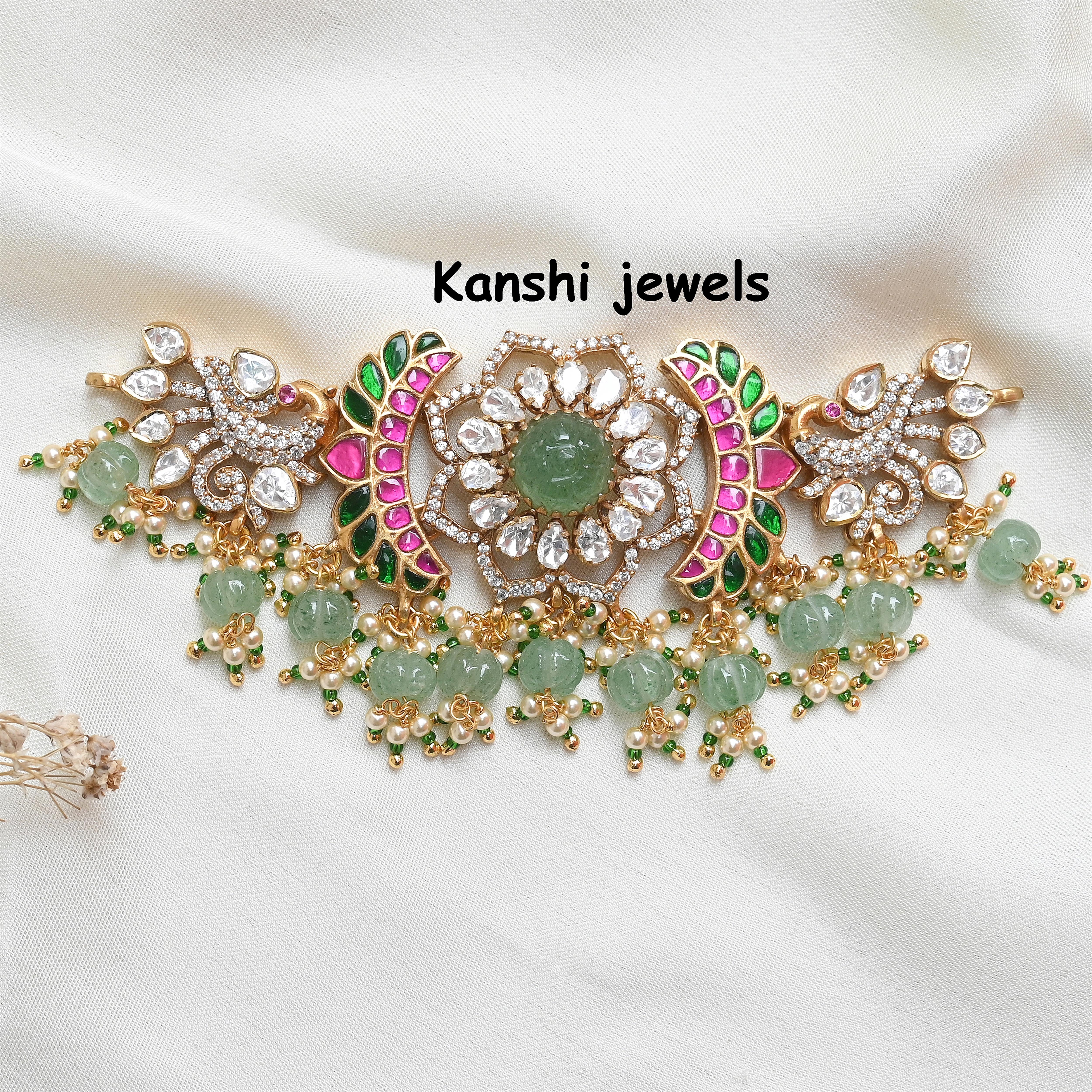 Silver Jadau Choker