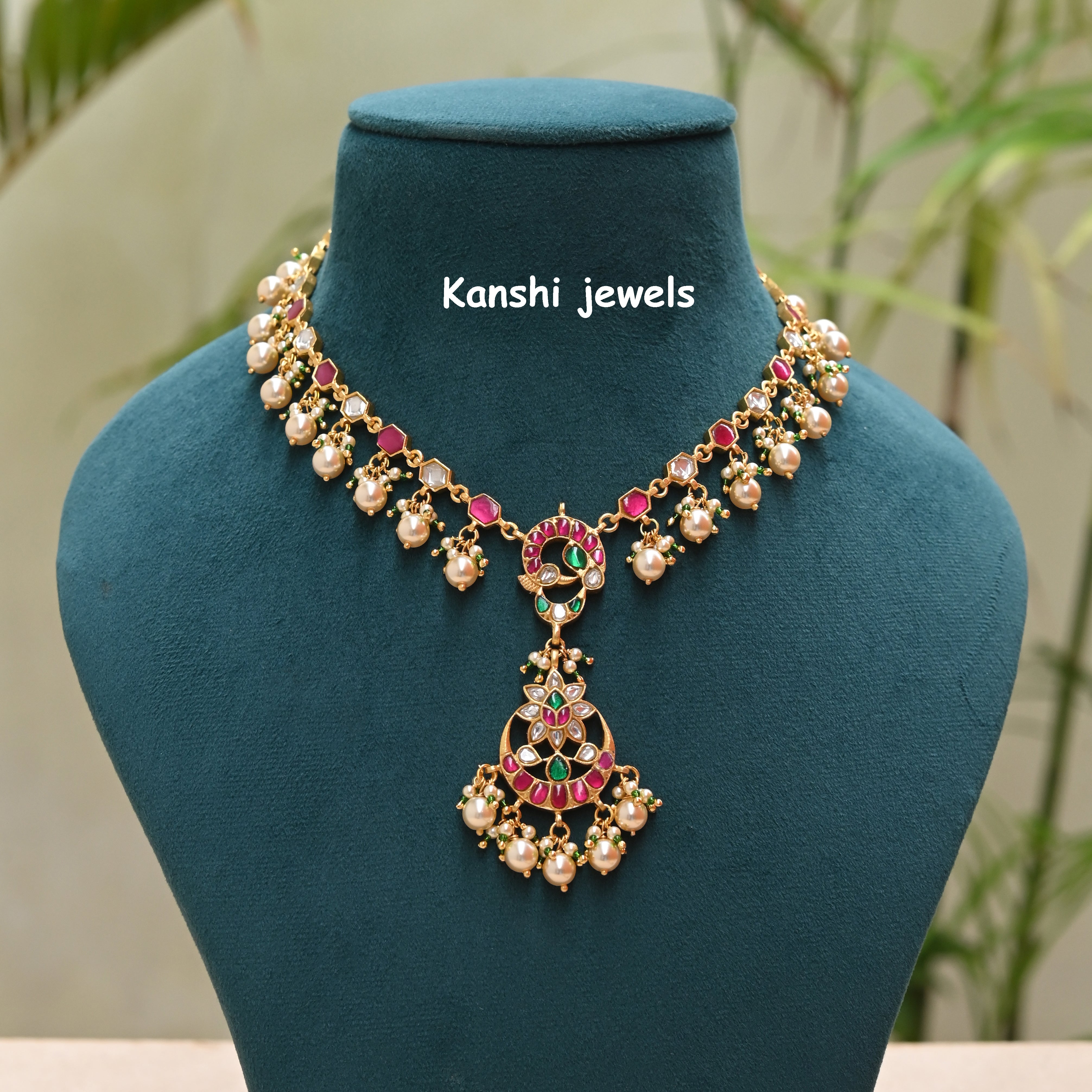Silver Jadau Choker