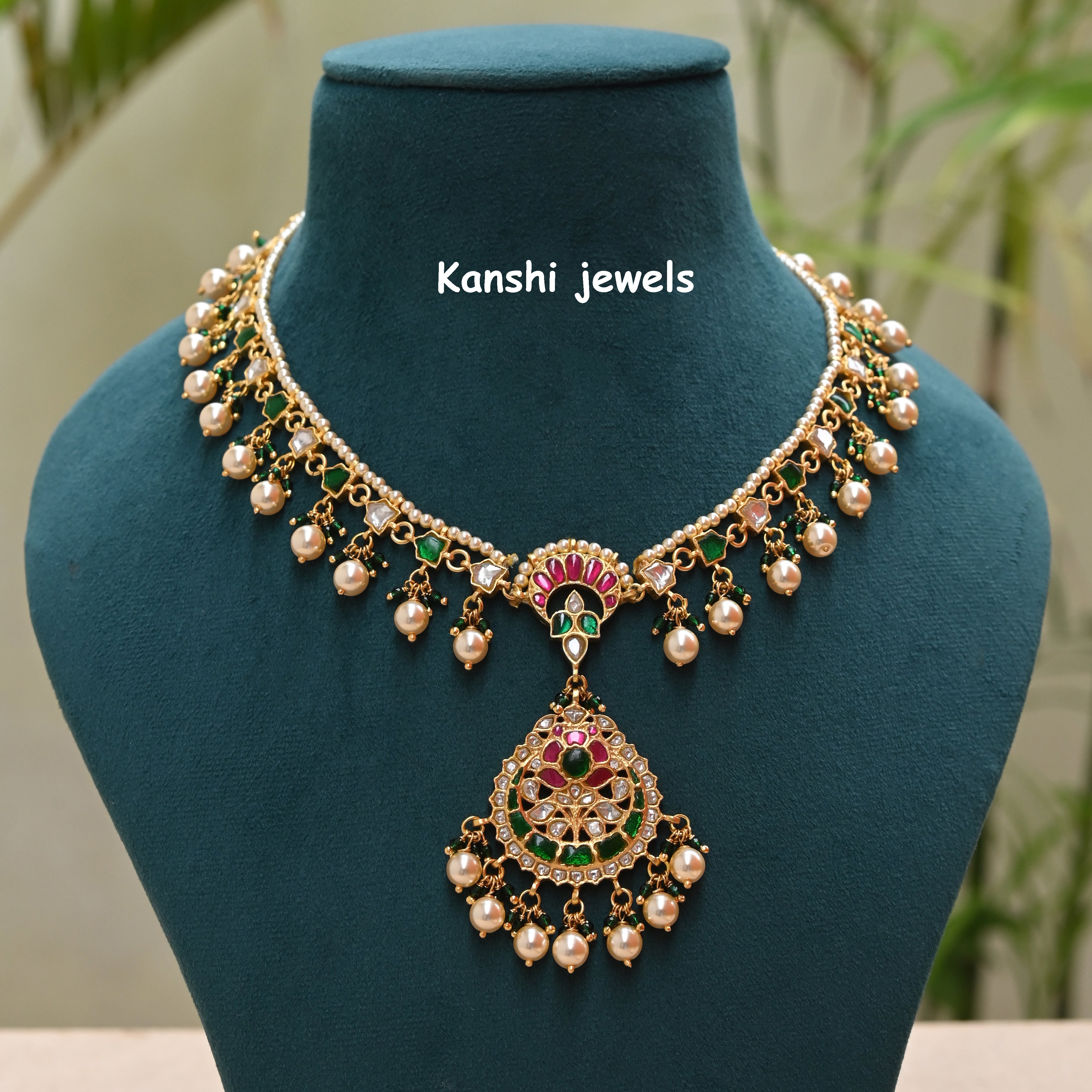 Silver Jadau Choker