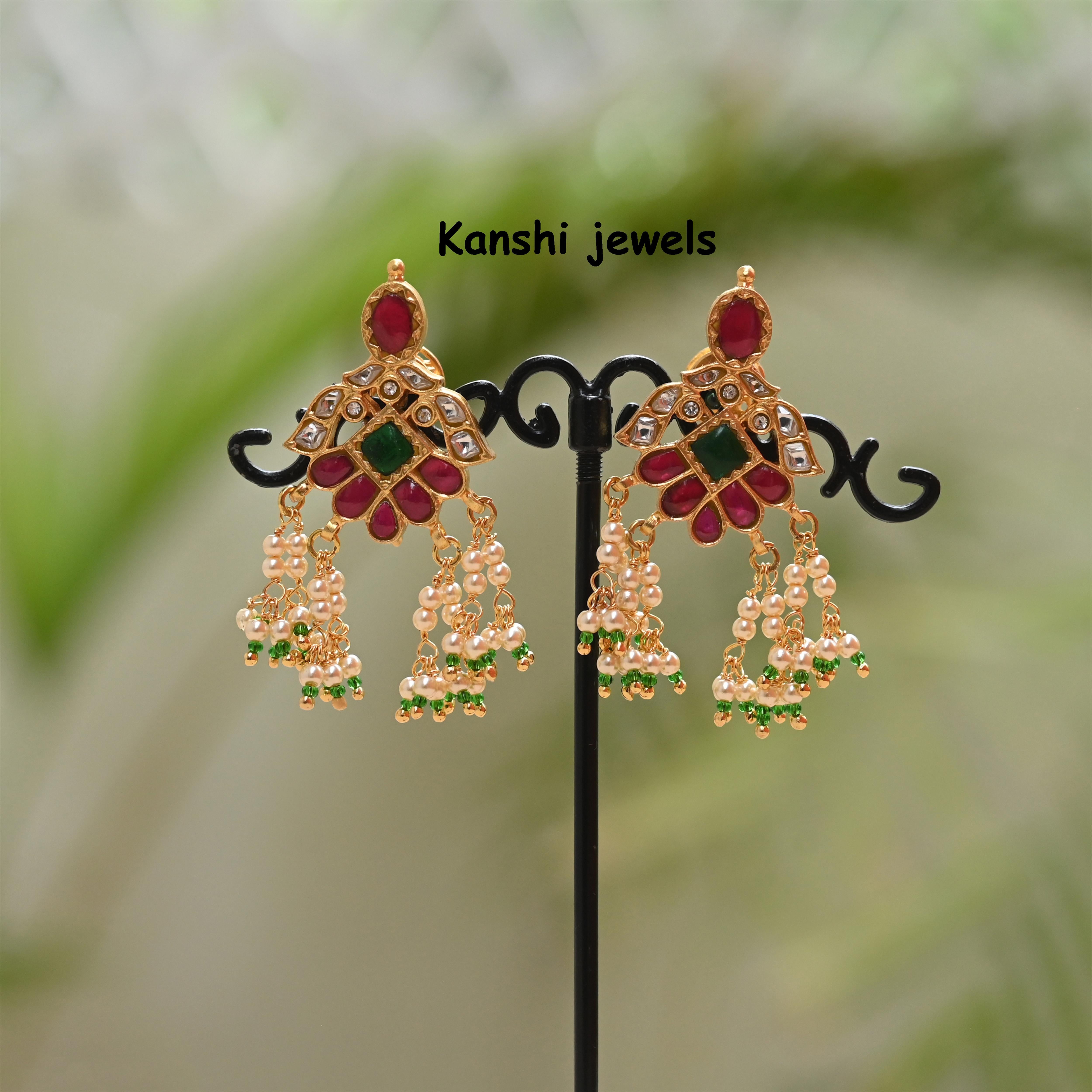 Silver Jadau Earrings