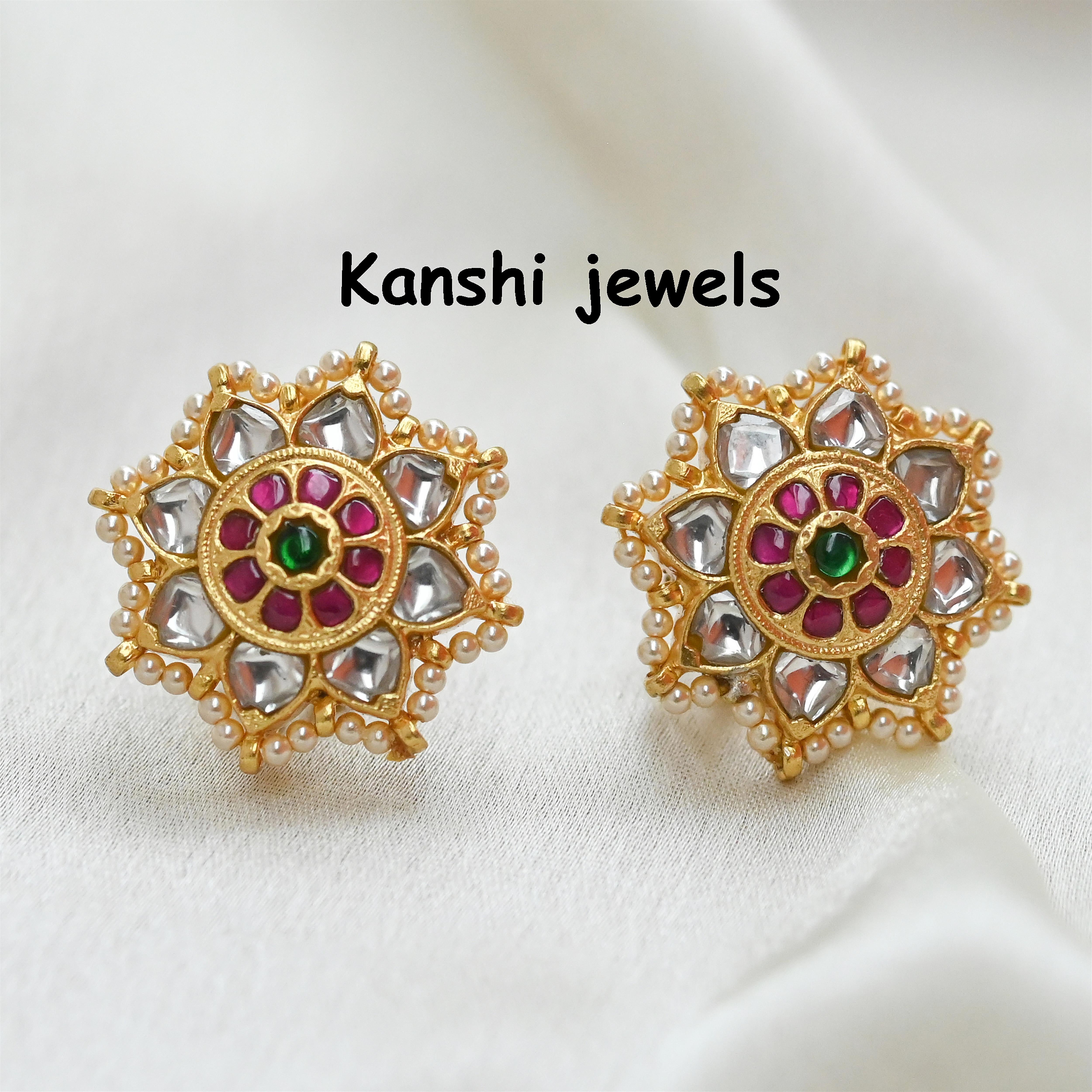 Silver Jadau Earrings