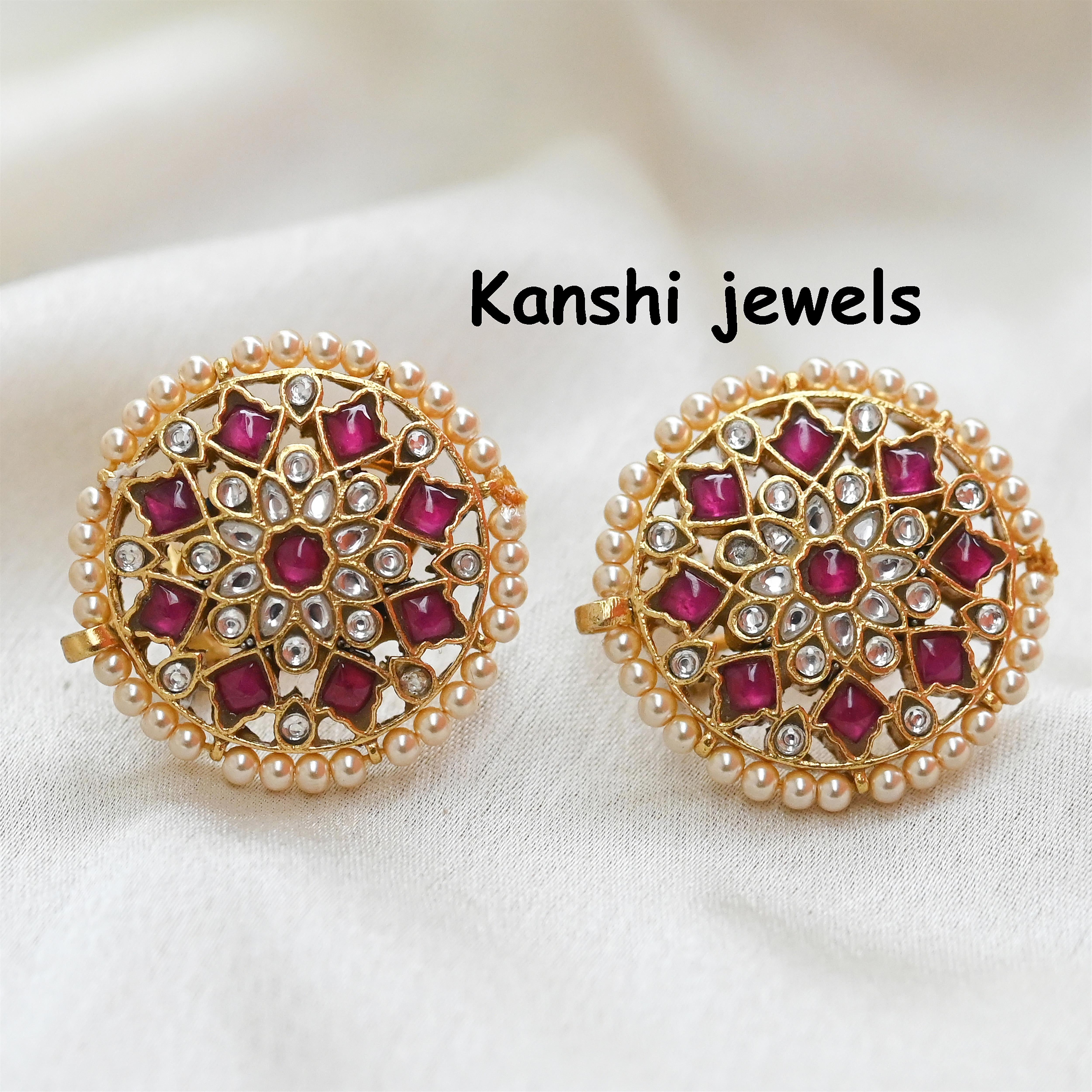 Silver Jadau Earrings