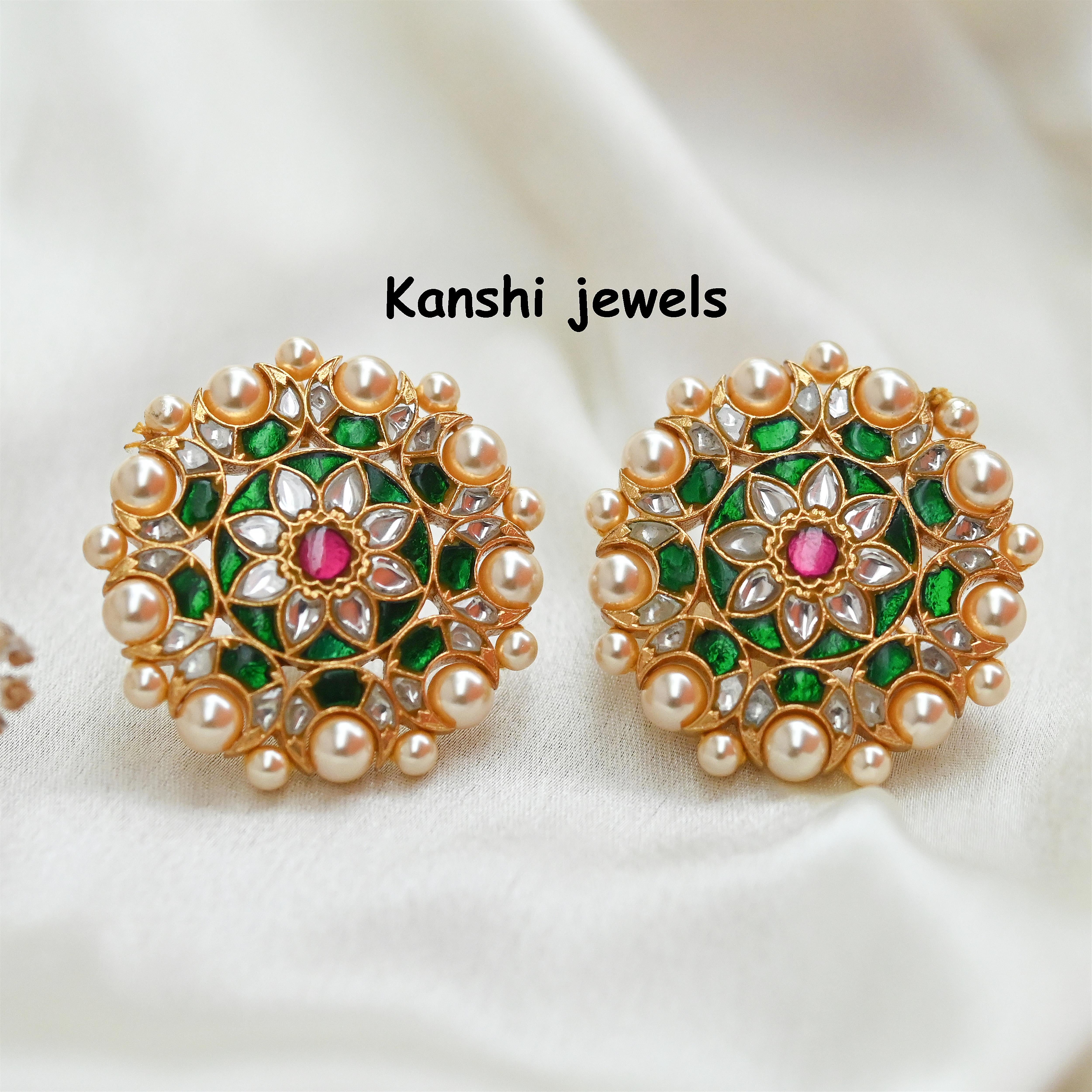 Silver Jadau Earrings