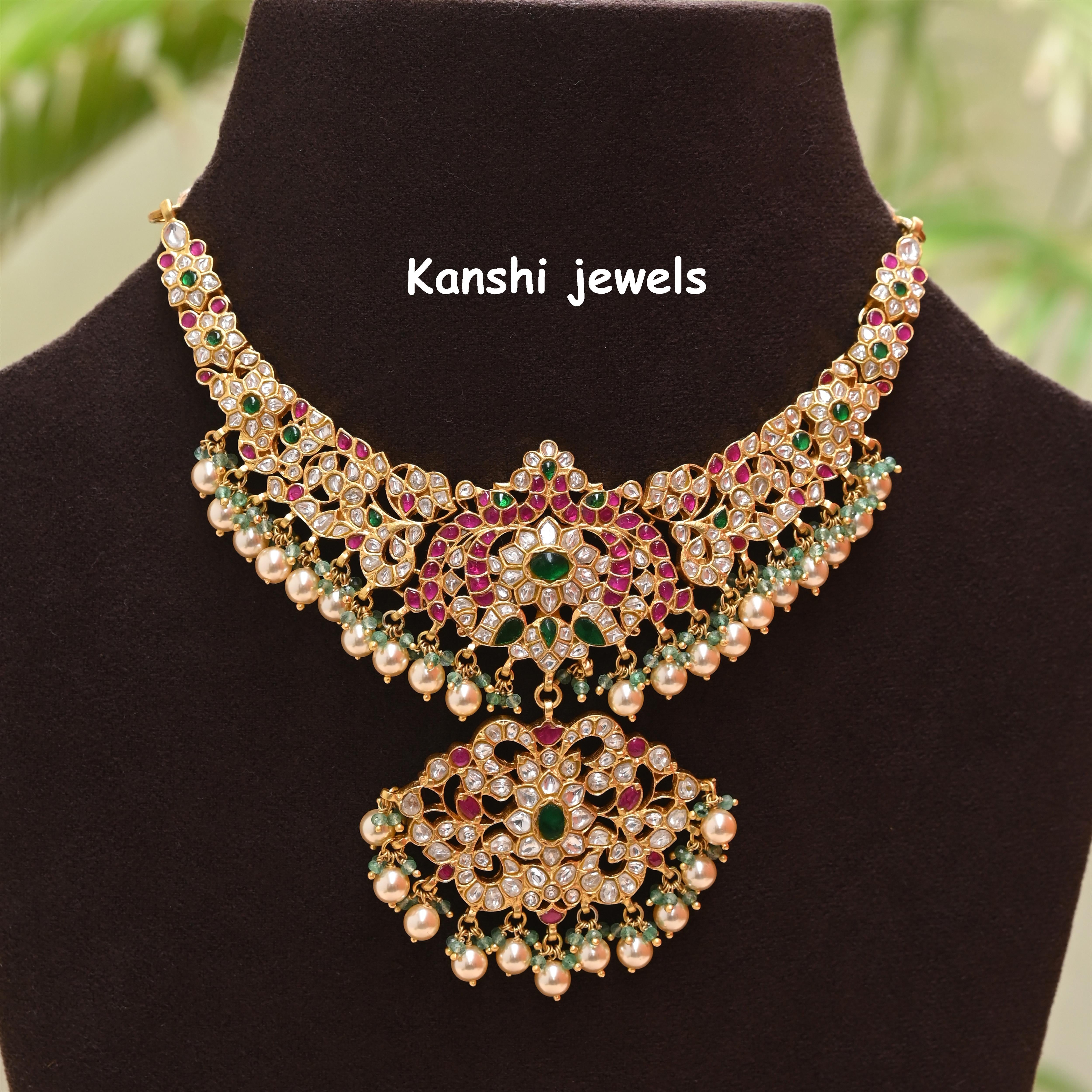 Silver Jadau Necklace