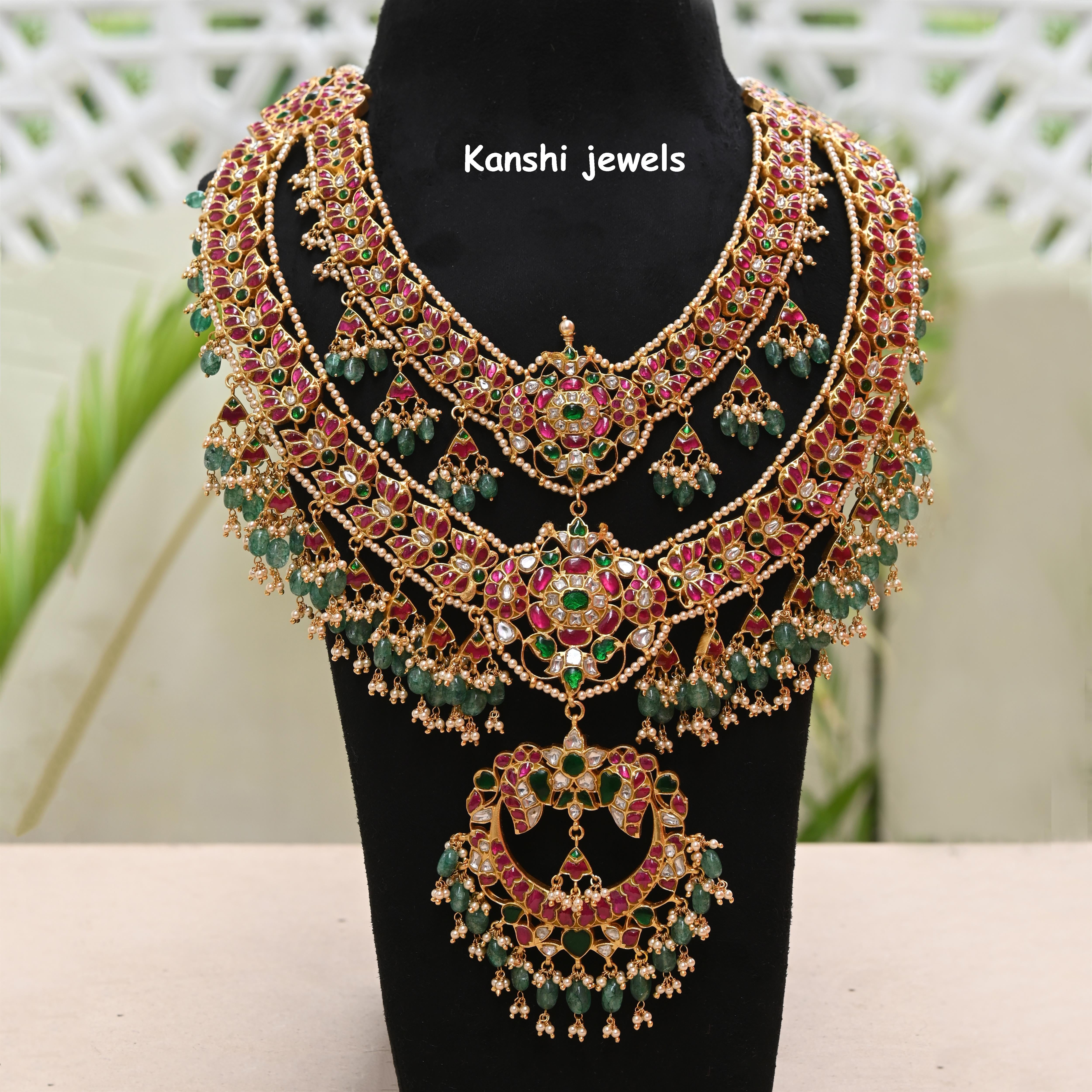 Silver Jadau Necklace