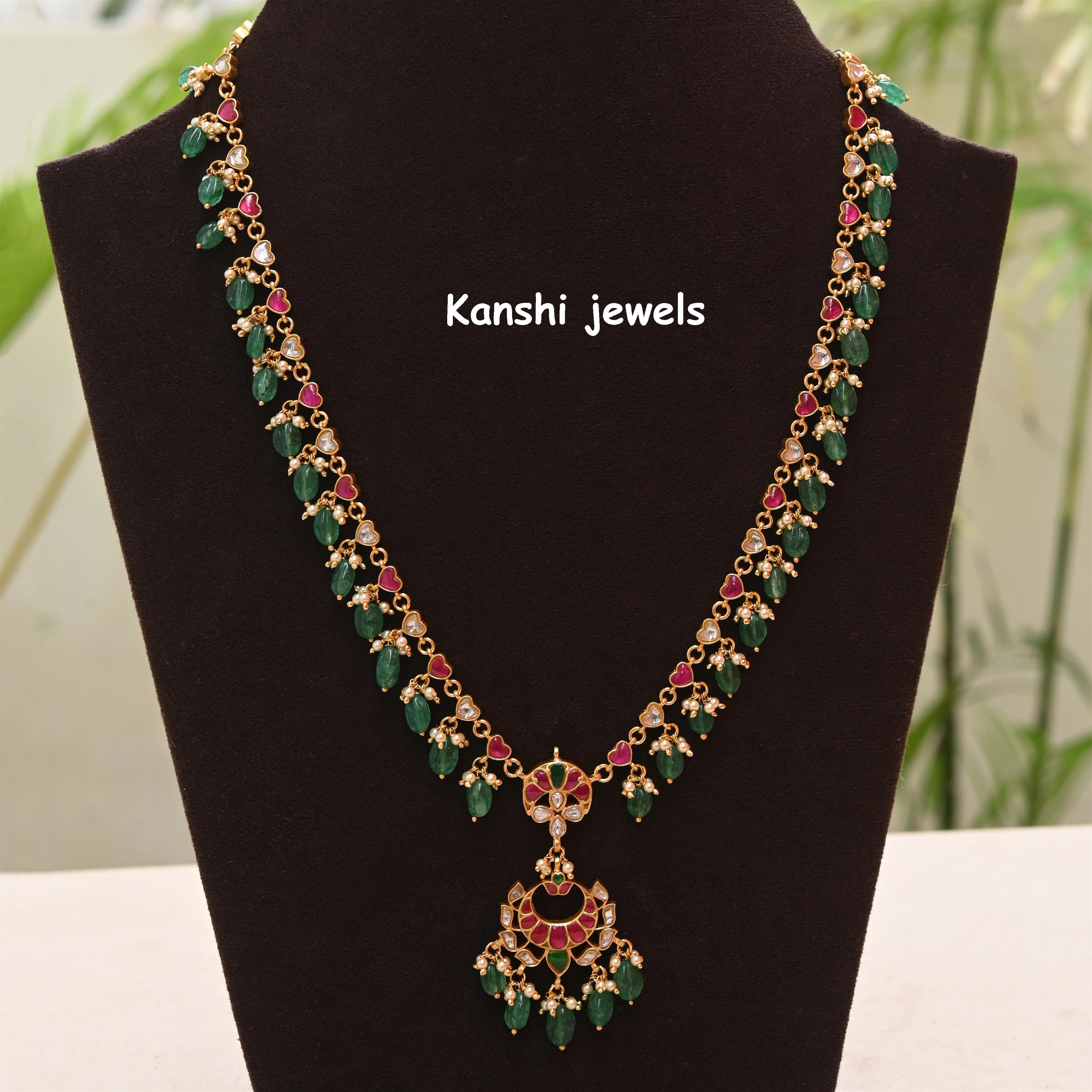 Silver Jadau Necklace