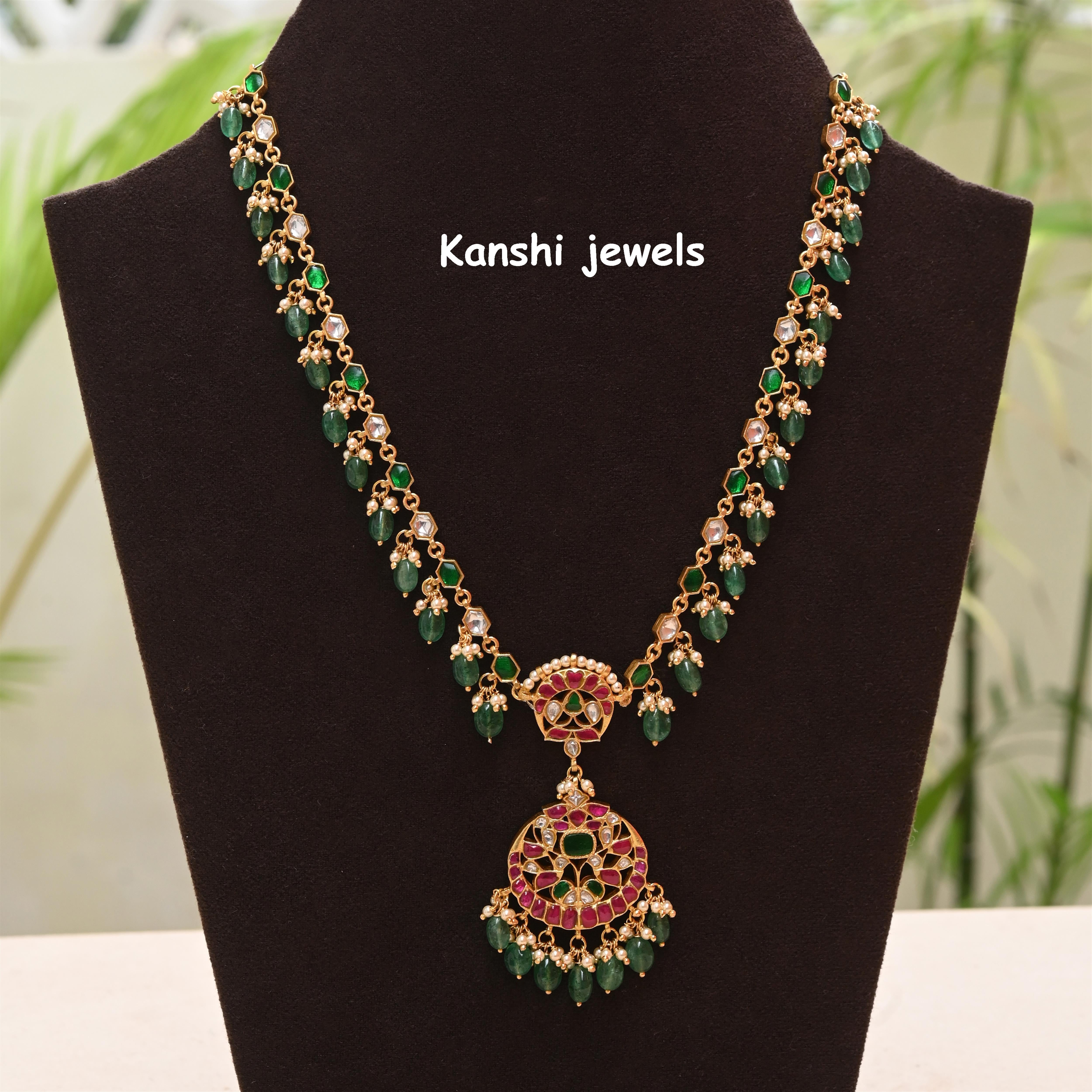 Silver Jadau Necklace