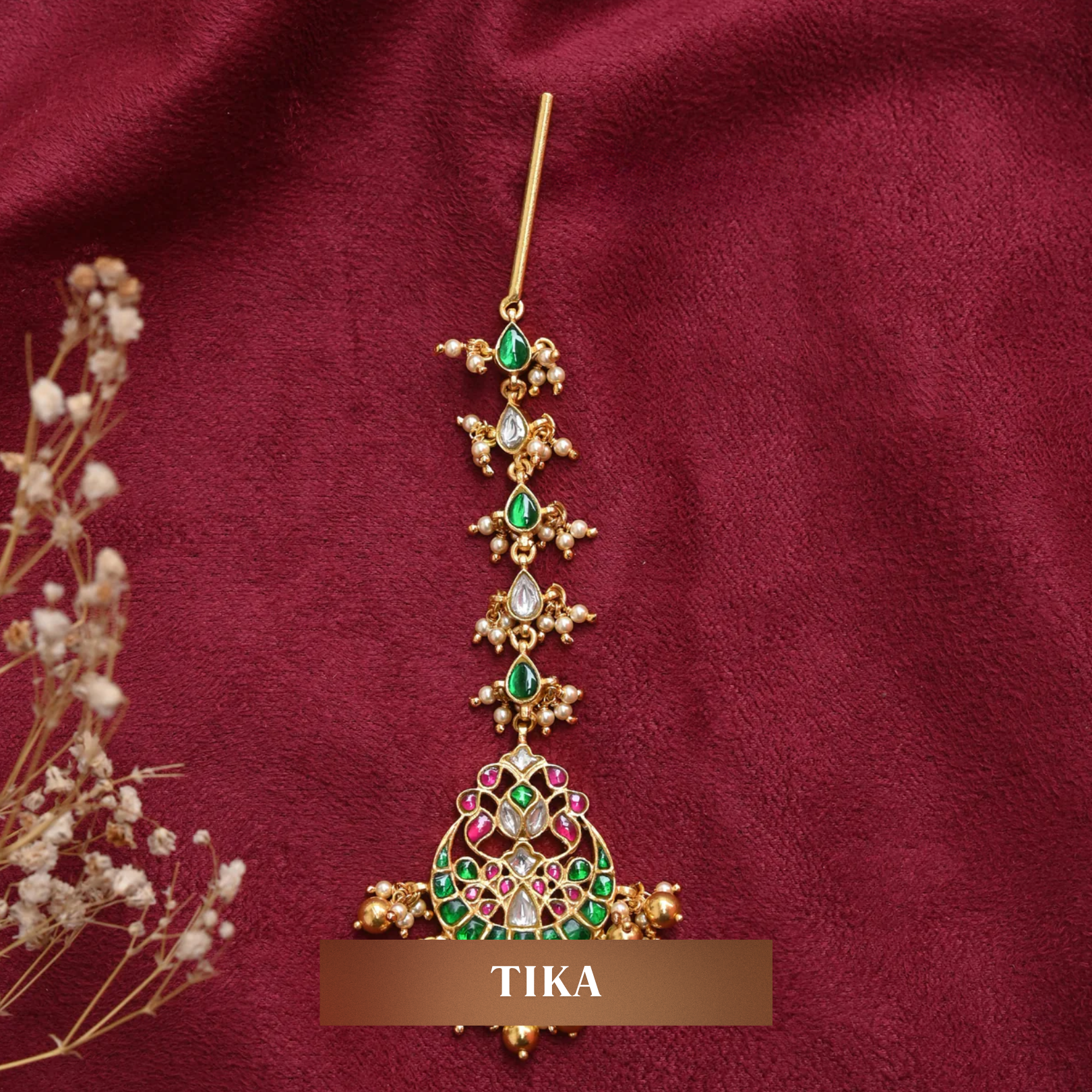 Silver Jadau Tika